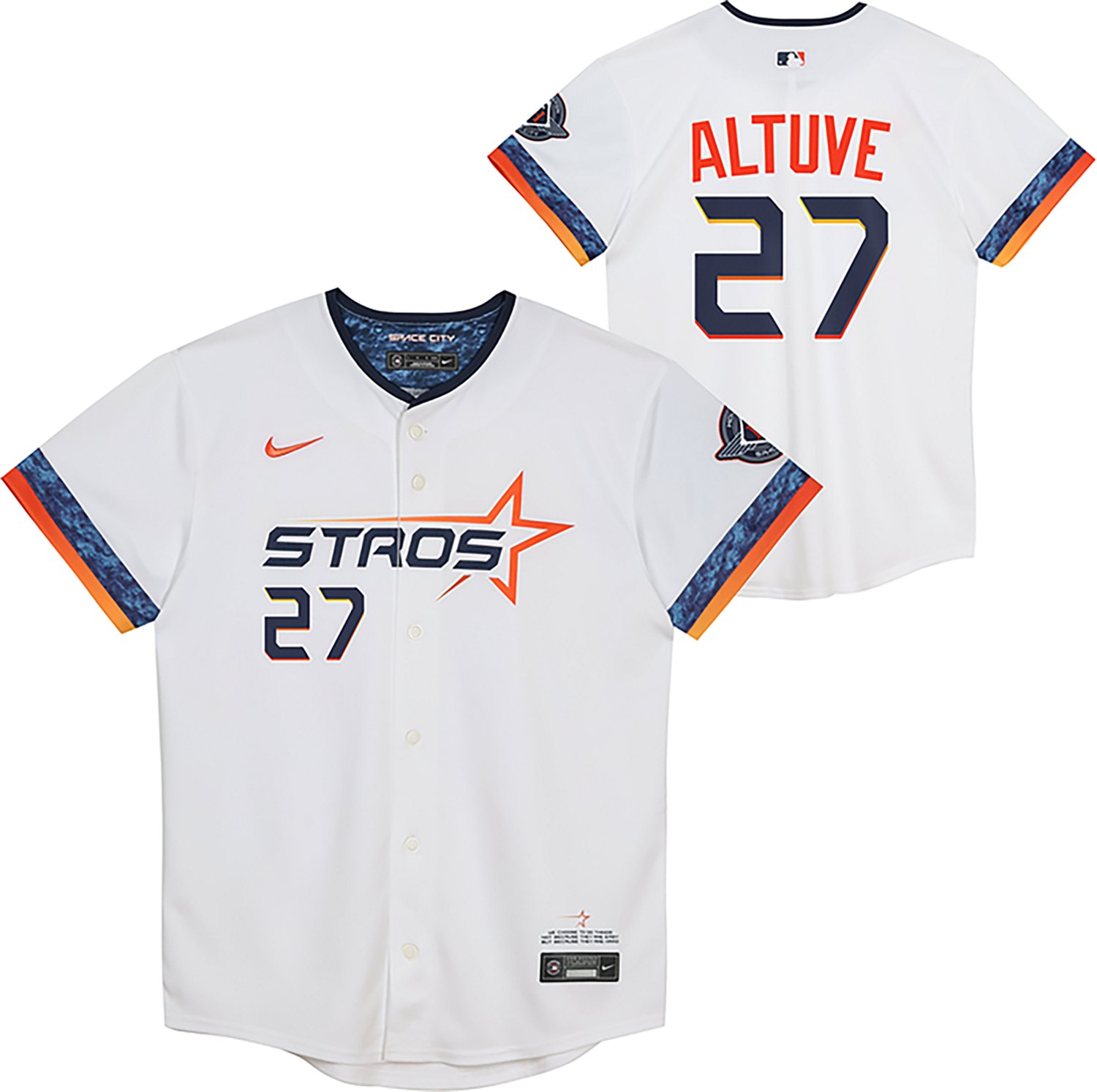 Nike Boys' 4-7 Houston Astros Jose Altuve Limited City Connect Player Jersey - view number 3