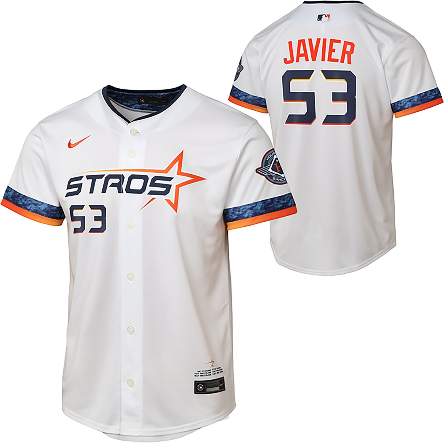 Nike Youth Houston Astros Cristian Javier Limited City Connect Player Jersey                                                     - view number 3