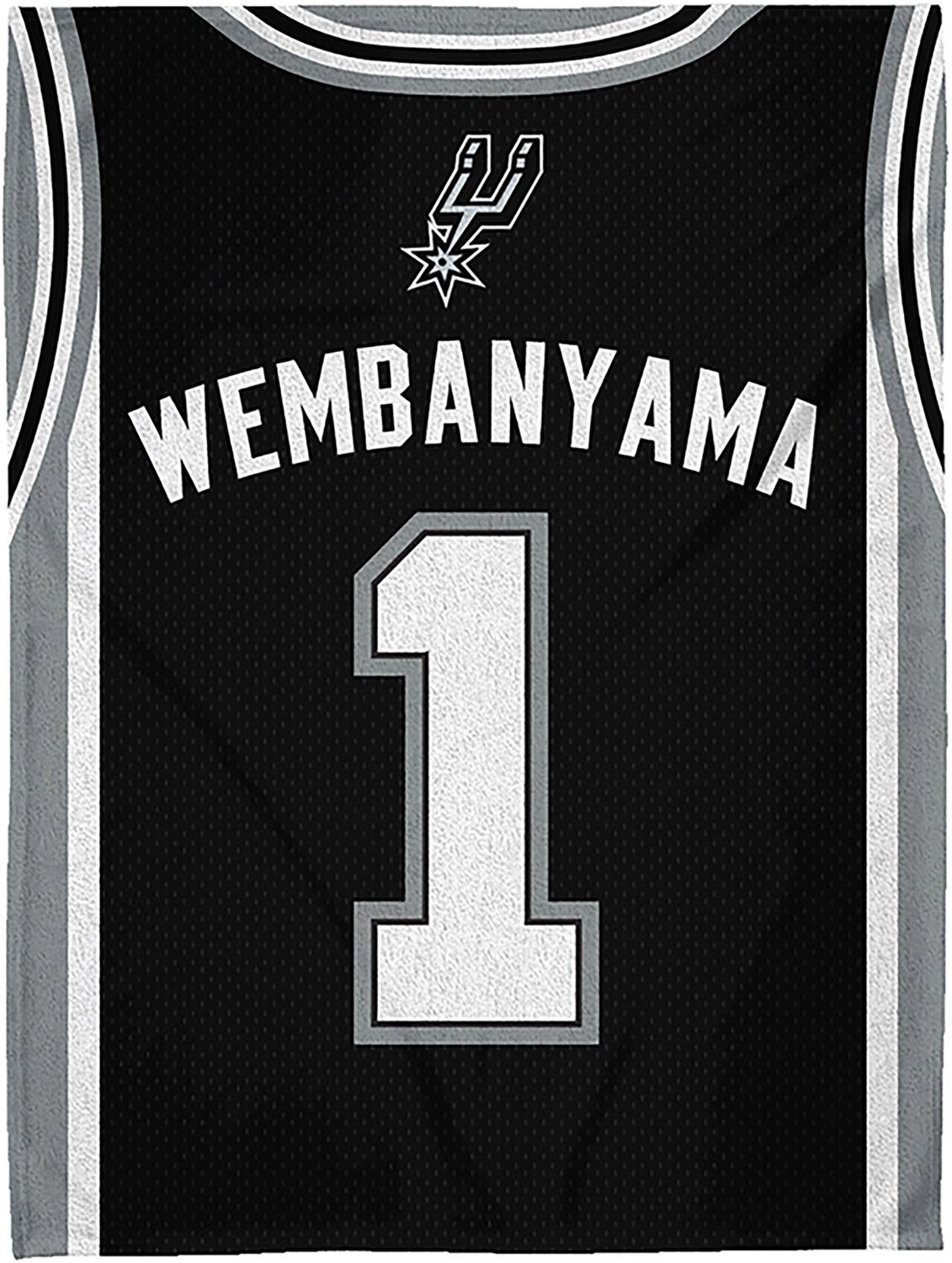 Sleep Squad San Antonio Spurs Victor Wembanyama 60 in x 80 in Raschel Plush Throw Blanket - view number 2