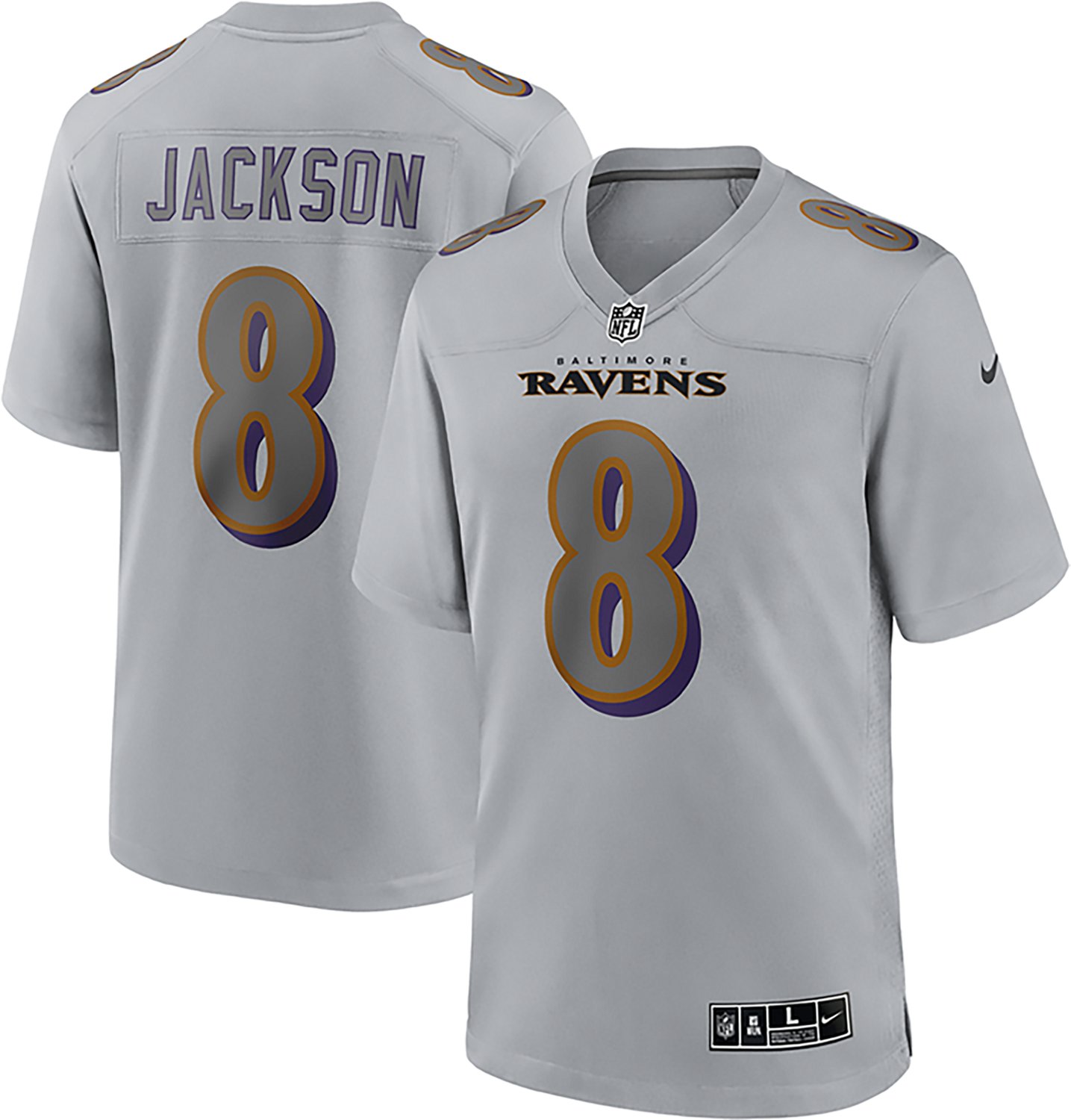 Nike Men's Ravens L. Jackson Atmosphere N&N Jersey - view number 3