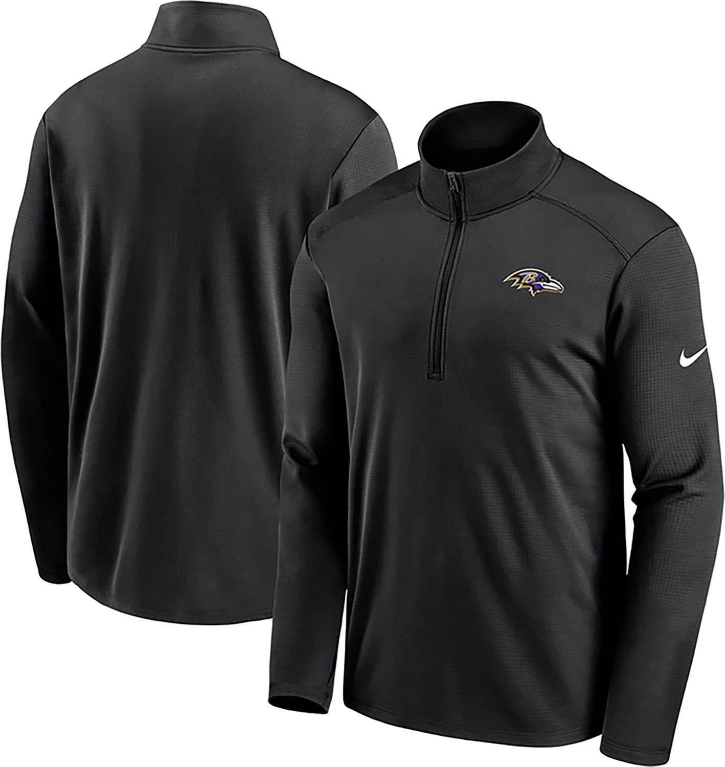 Nike Men's Baltimore Ravens Pacer 1/2-Zip Sweatshirt - view number 3