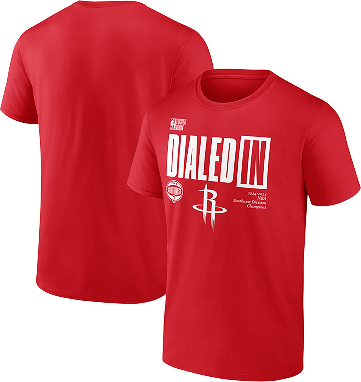 Fanatics Men's Rockets 25 Division Champs Locker Room T-shirt - view number 5