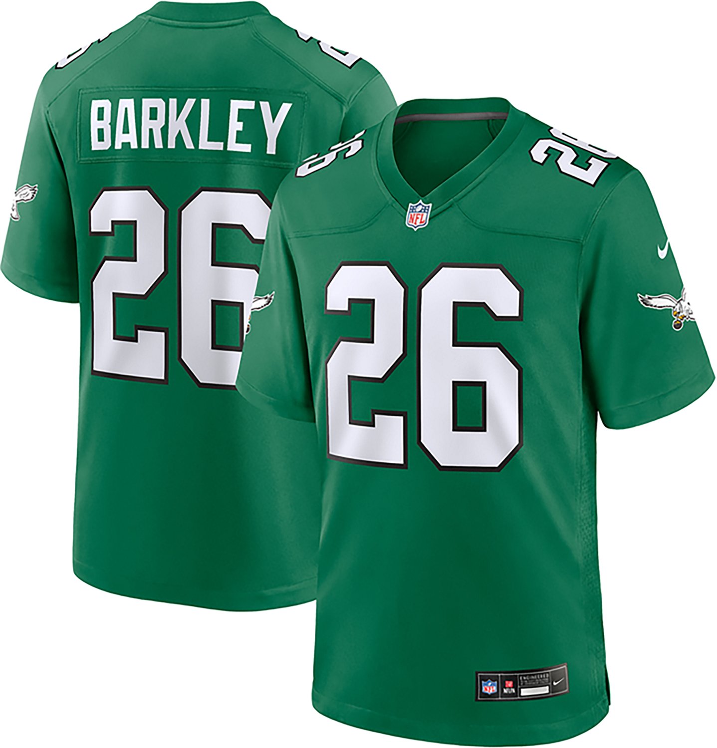 Nike Men's Eagles Saquon Barkley Alt 2 Game N&N Jersey - view number 3