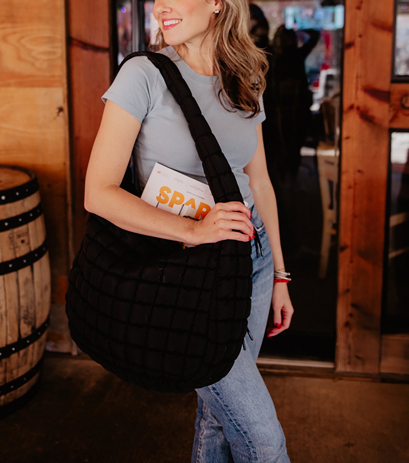 Katydid Quilted Tote Bag - view number 3