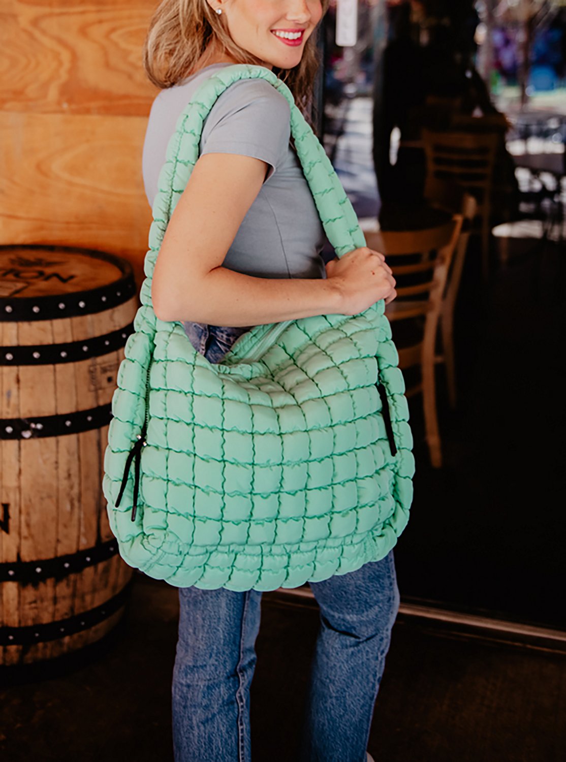 Katydid Quilted Tote Bag - view number 2