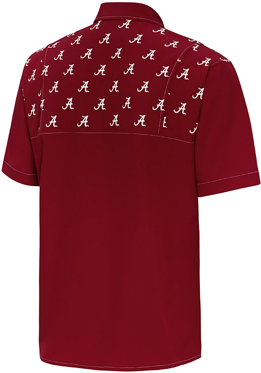 Antigua Men's University of Alabama Scatter Print Button Down Shirt  - view number 2