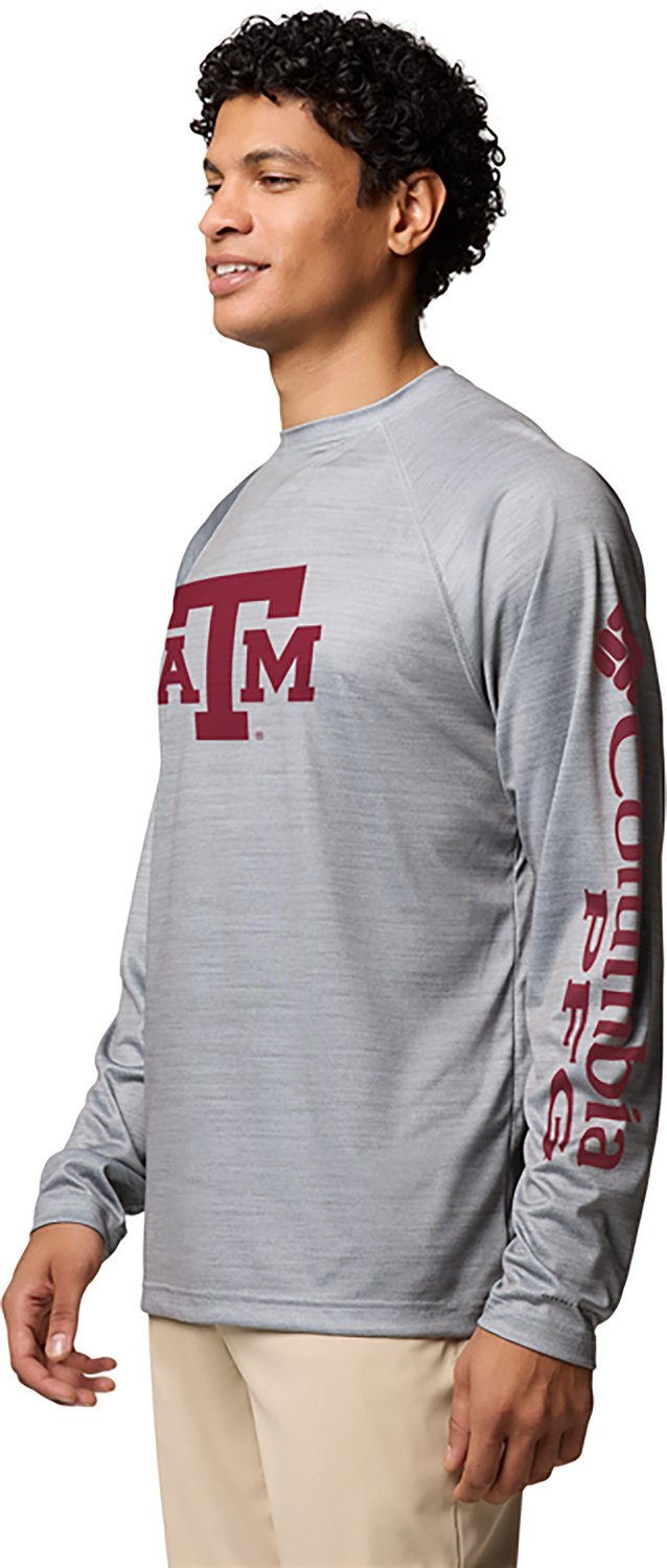 Columbia Sportswear Men's Texas A&M University Collegiate PFG Terminal Tackle Heather Long Sleeve Graphic T-shirt - view number 3