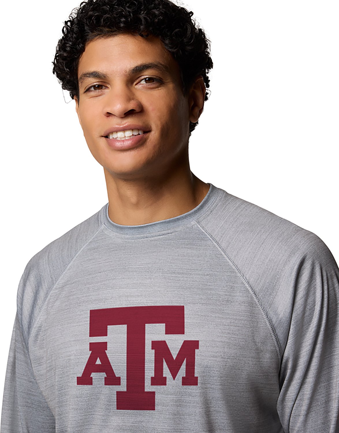 Columbia Sportswear Men's Texas A&M University Collegiate PFG Terminal Tackle Heather Long Sleeve Graphic T-shirt - view number 4