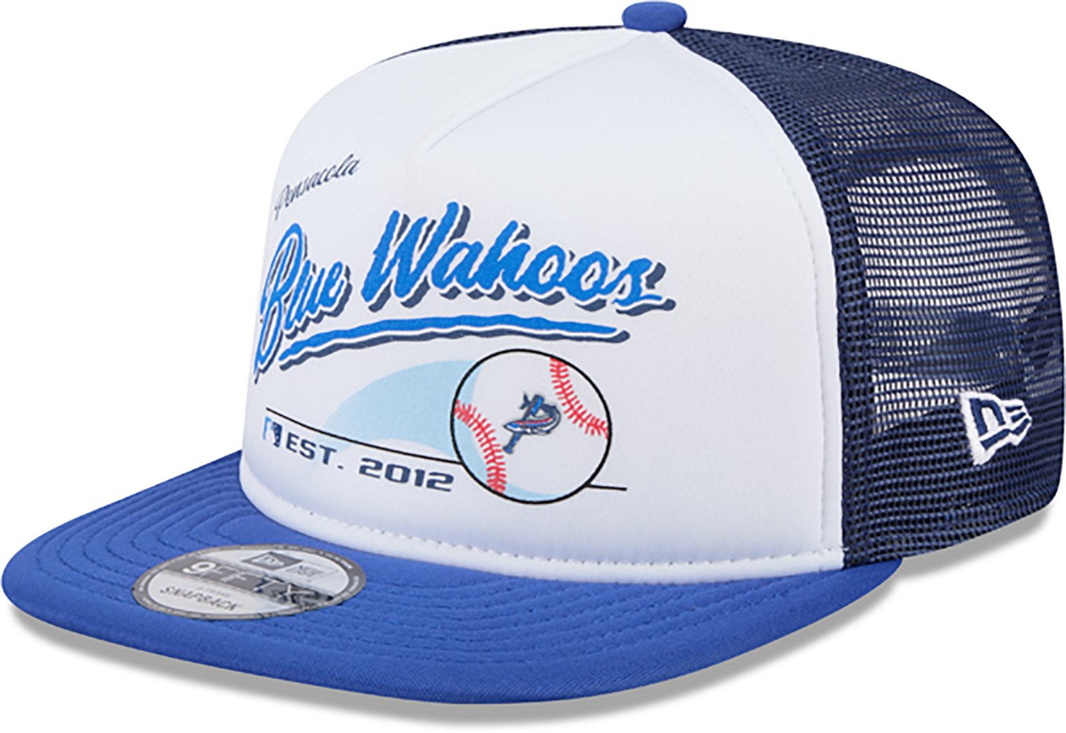 New Era Men's Pensacola Blue Wahoos Retro Script 9FIFTY Cap  - view number 5