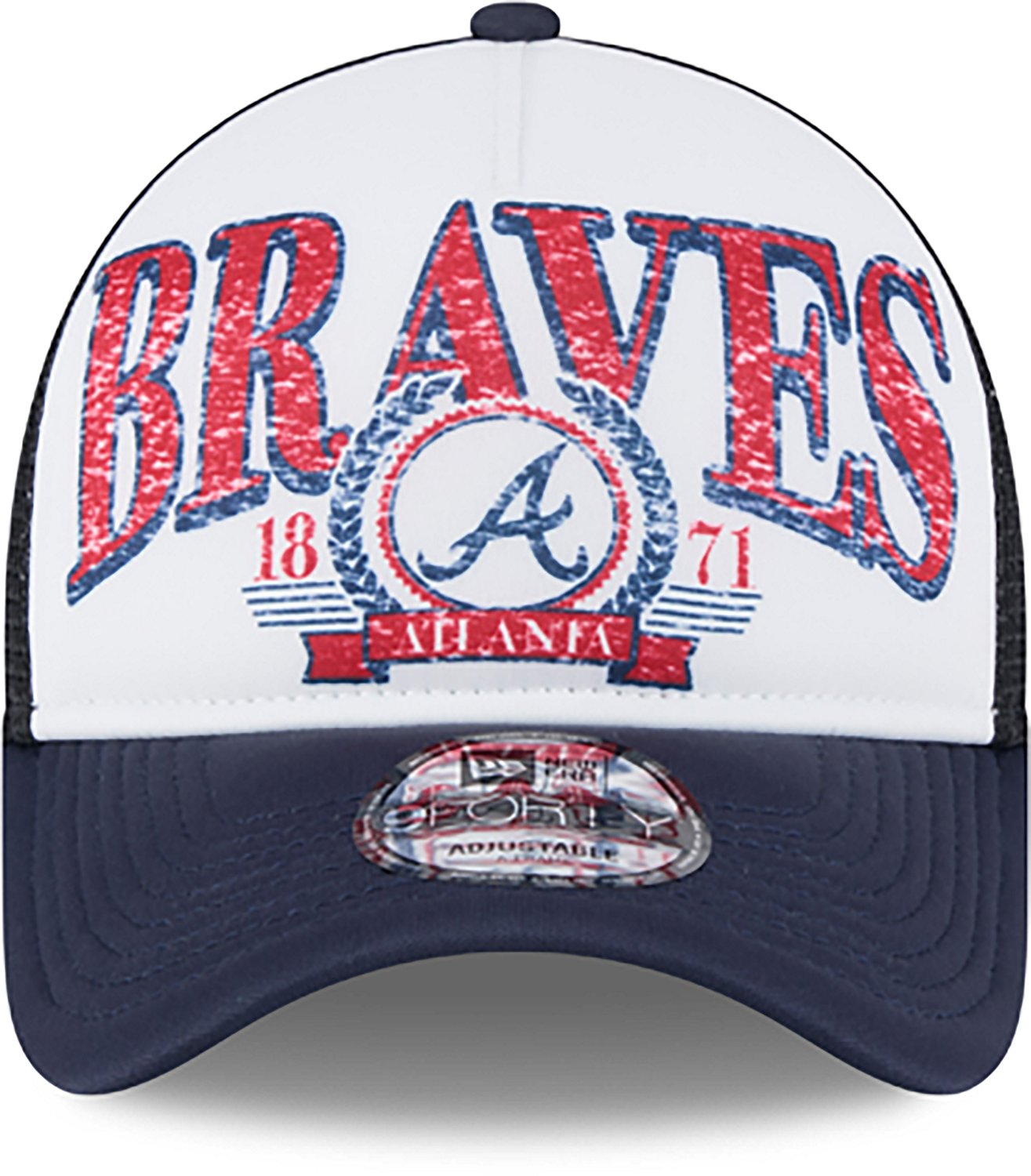 New Era Men's Atlanta Braves Distressed 9FORTY Cap  - view number 2