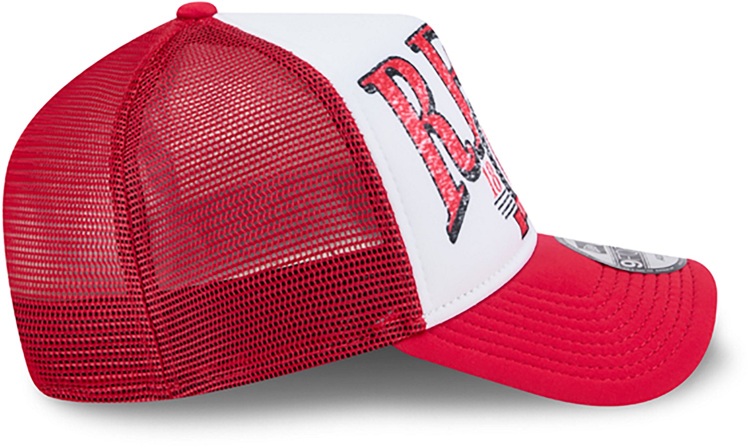 New Era Adults' Cincinnati Reds Distressed 9FORTY A-Frame Trucker Cap                                                            - view number 6