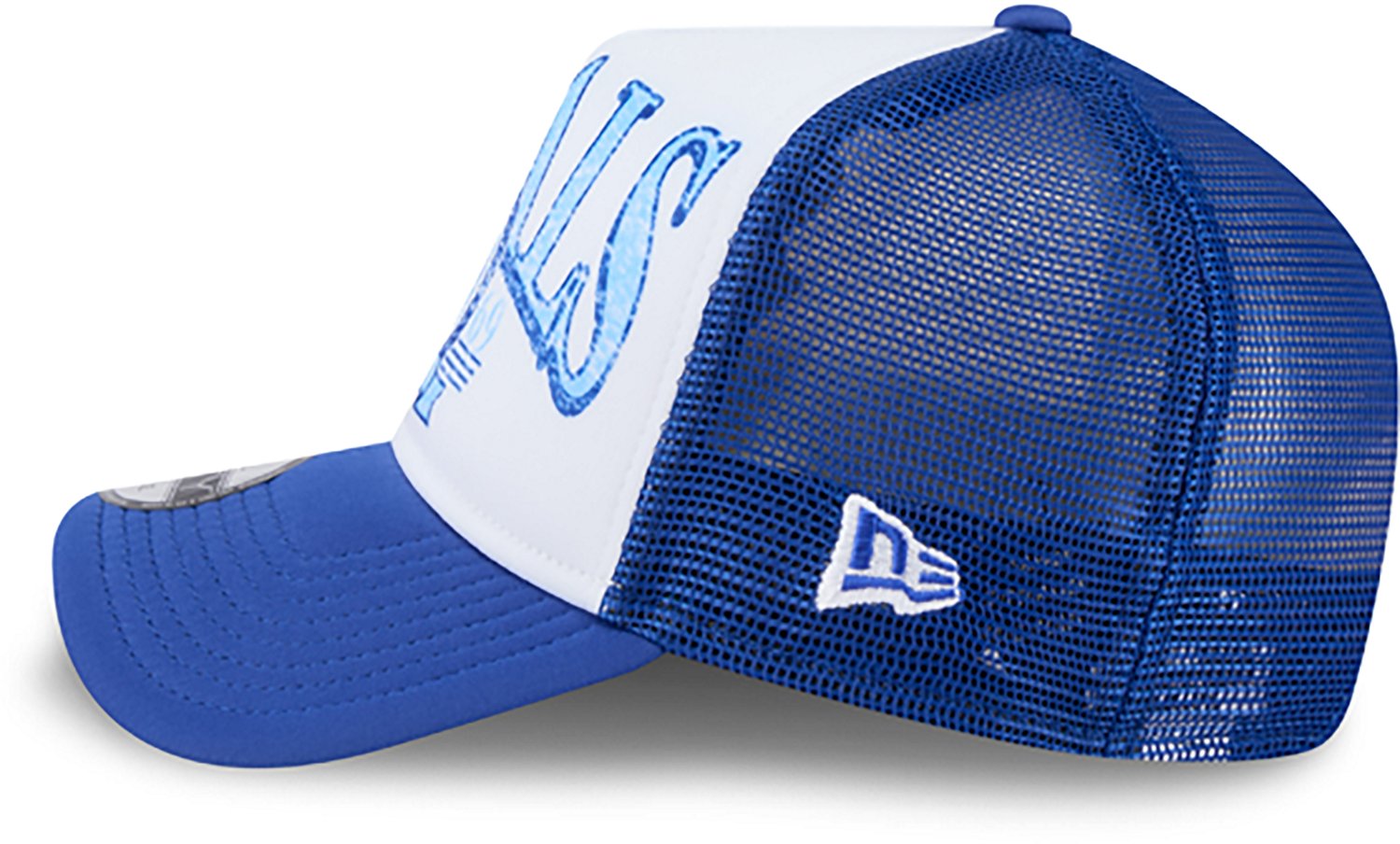 New Era Adults' Kansas City Royals Distressed 9FORTY A-Frame Trucker Cap - view number 7