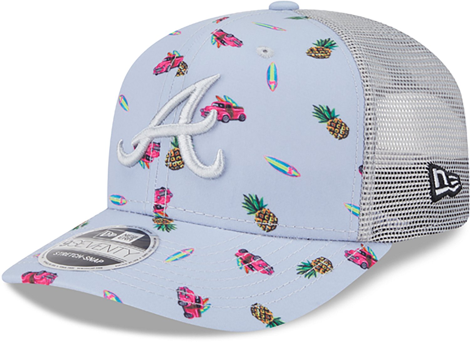 New Era Men's Atlanta Braves Pineapple Pattern 9SEVENTY Cap  - view number 3