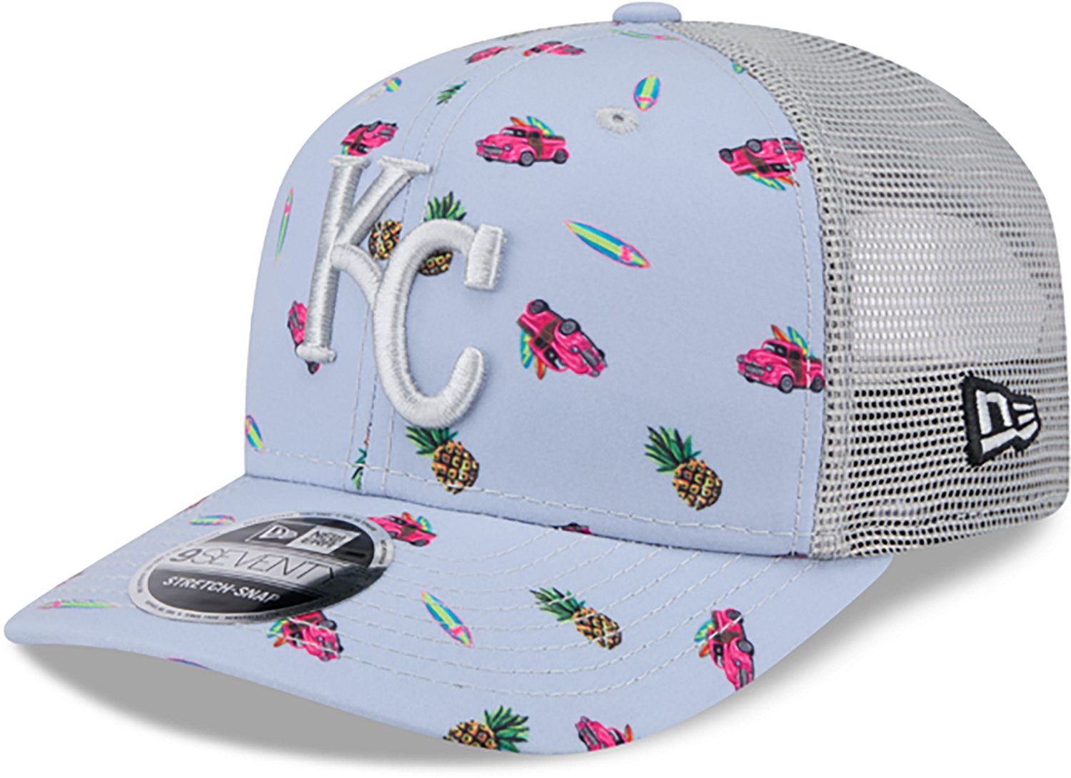 New Era Men's Kansas City Royals Pineapple Pattern 9SEVENTY Cap  - view number 3