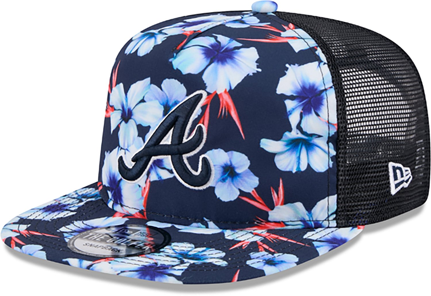 New Era Atlanta Braves Adults' Floral Pattern Golfer Cap                                                                         - view number 3