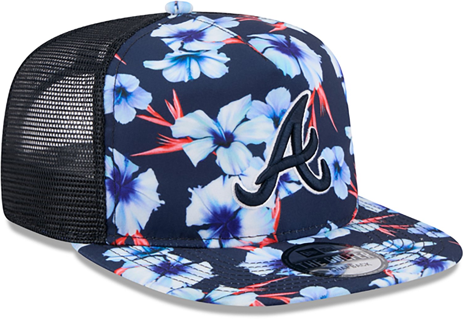 New Era Atlanta Braves Adults' Floral Pattern Golfer Cap                                                                         - view number 4