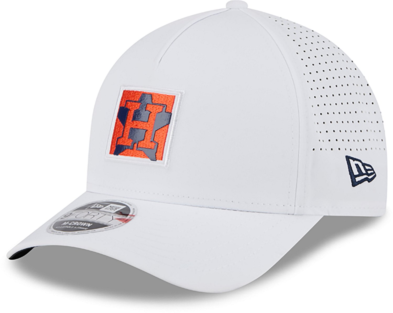 New Era Men's Houston Astros A-Frame Cropped Patch 9FORTY Cap - view number 3