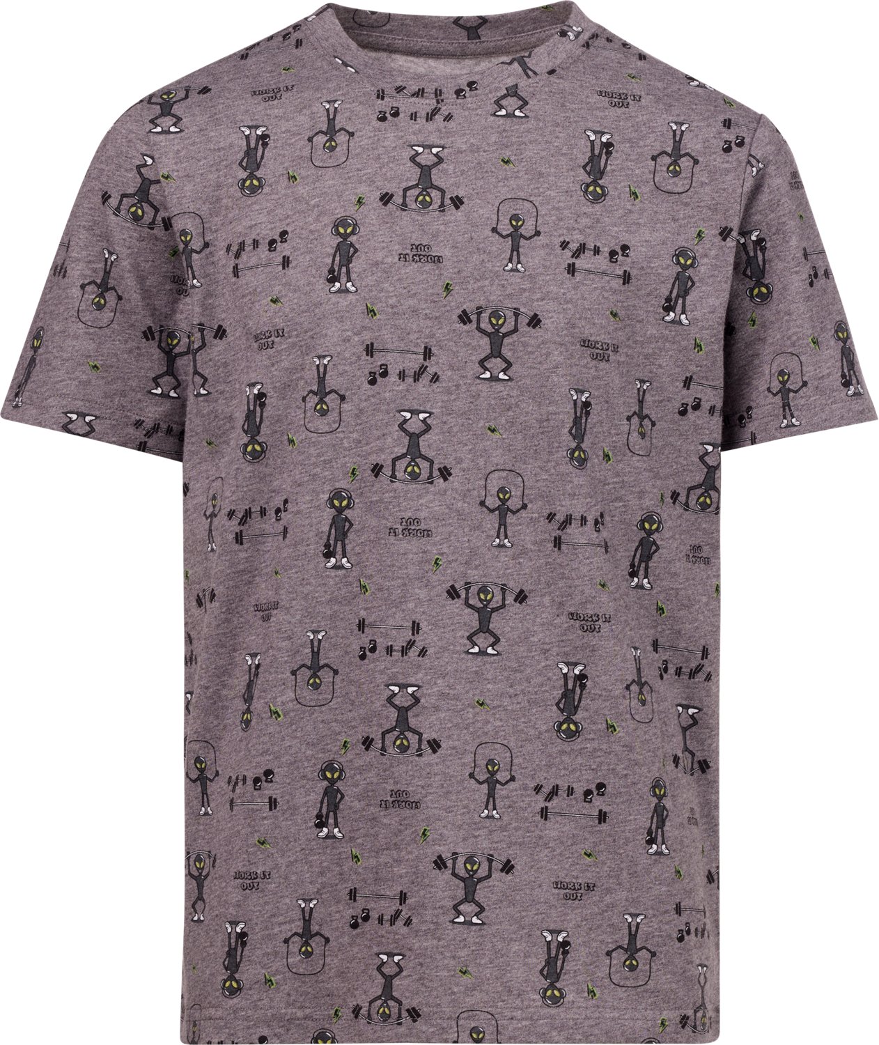 BCG Boys' 4-7 Lifestyle Work Out Alien Allover Print T-shirt - view number 3