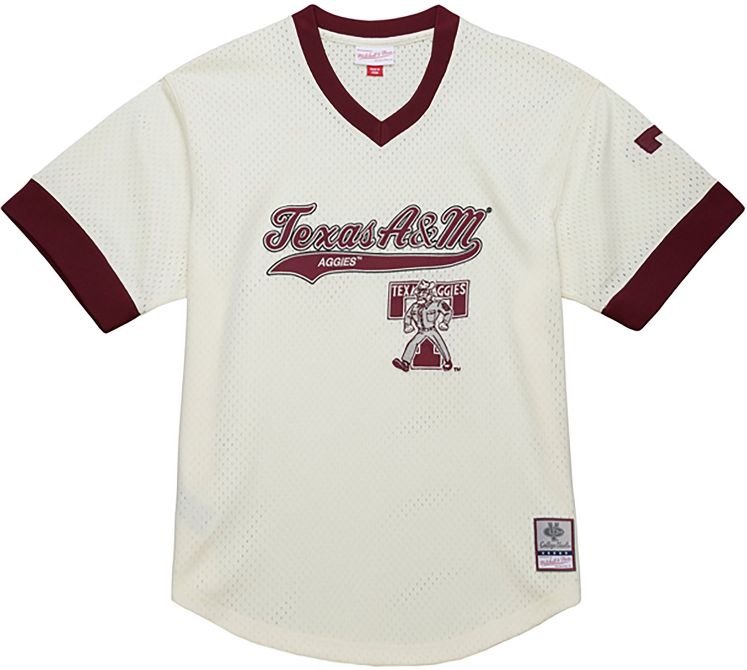 Mitchell & Ness Men's Texas A&M Extra Inning Vintage Logo Baseball Jersey