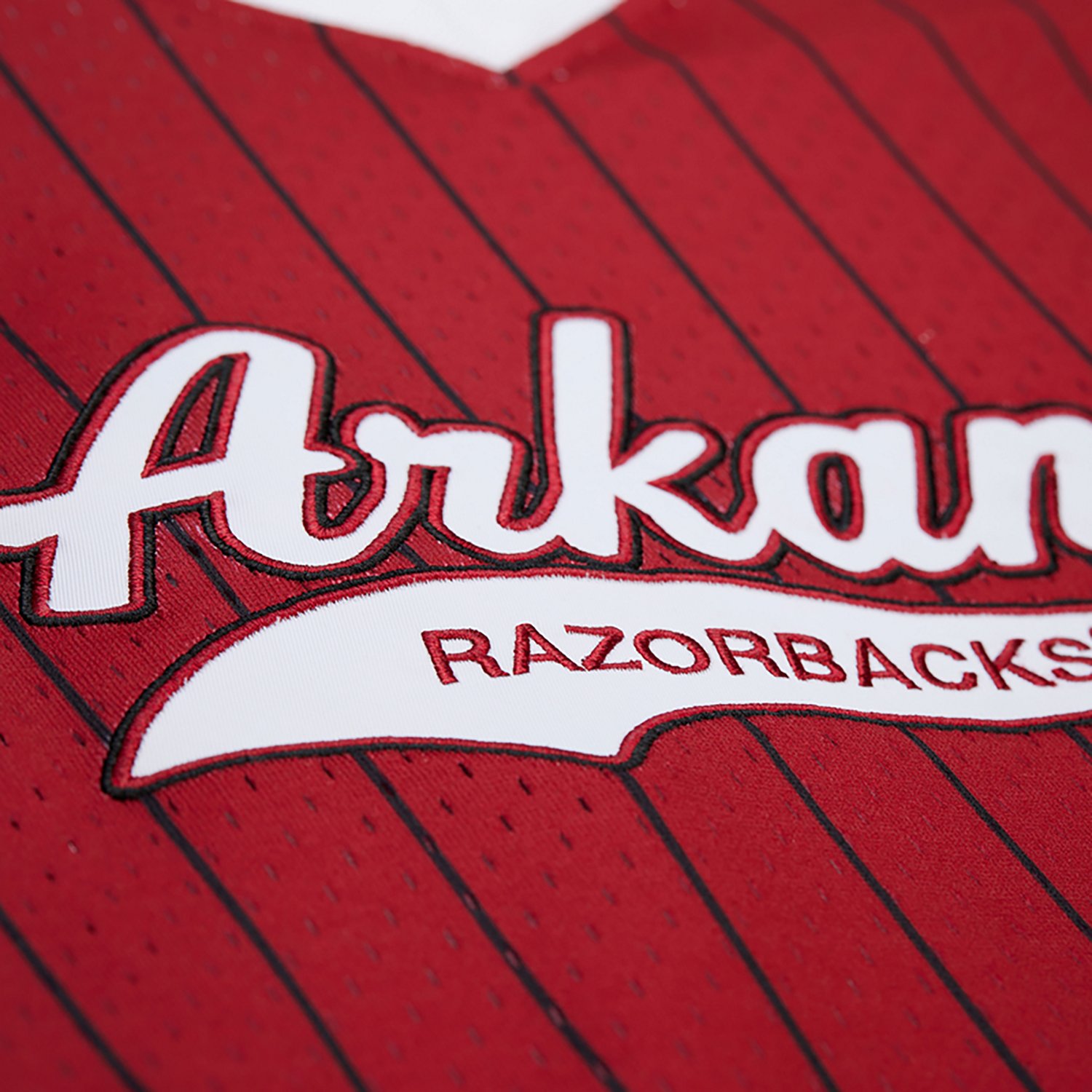 Mitchell & Ness Men's Arkansas Double Play Primary Logo Baseball Jersey - view number 3