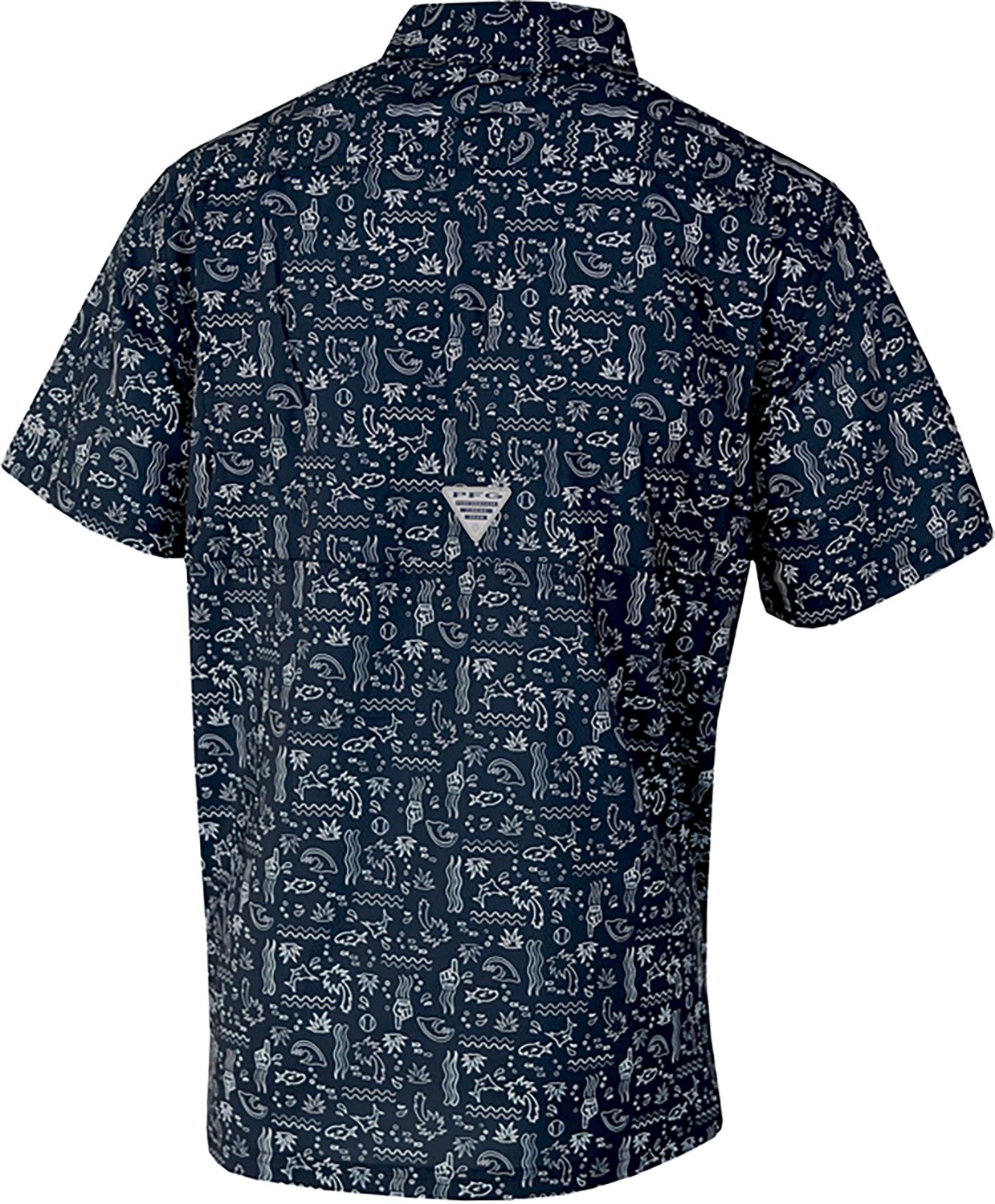Columbia Sportswear Men's Houston Astros Fish Fan Print Super Slack Tide Button Down Shirt - view number 4
