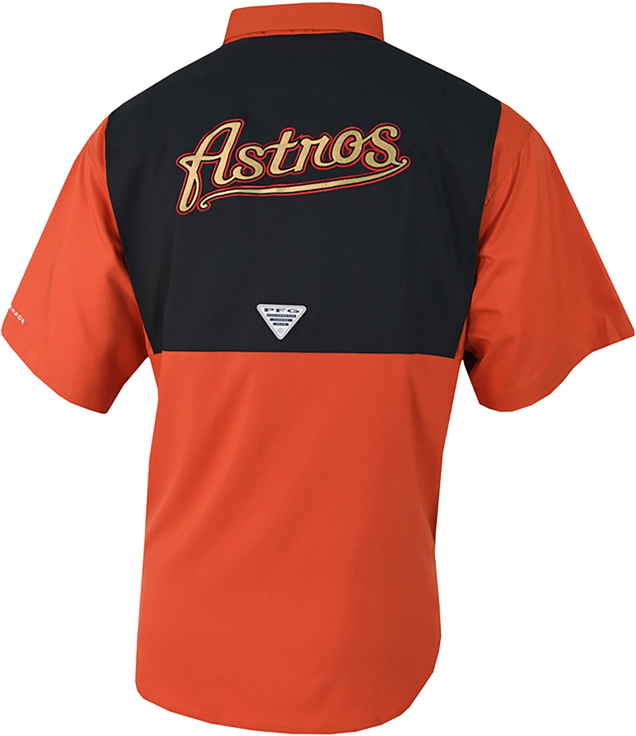 Columbia Sportswear Men's Houston Astros Red Brick Short Sleeve Tamiami Shirt - view number 2