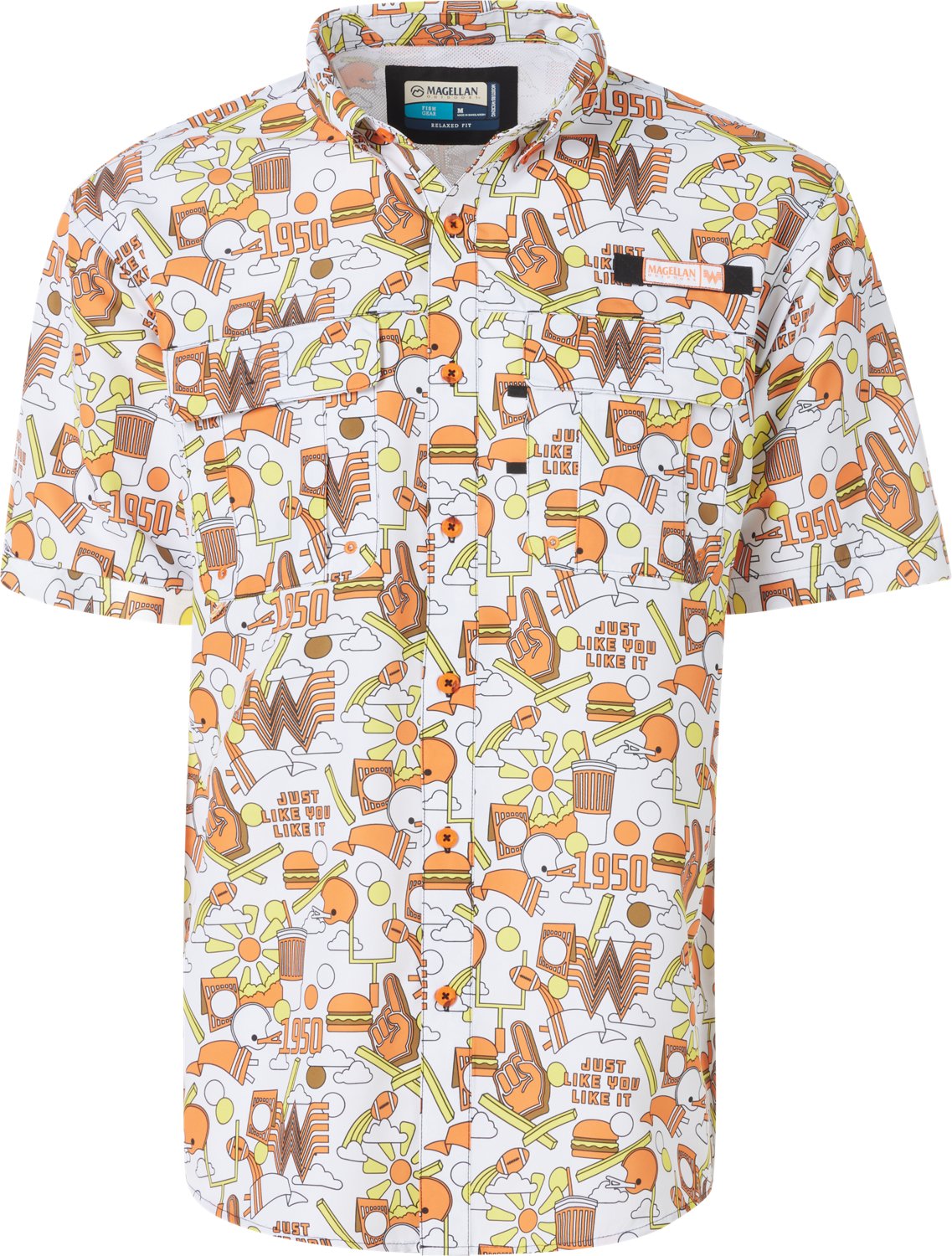 Magellan Outdoors Whataburger Men's Laguna Madre Happy Crazy Fun Fishing Shirt - view number 6