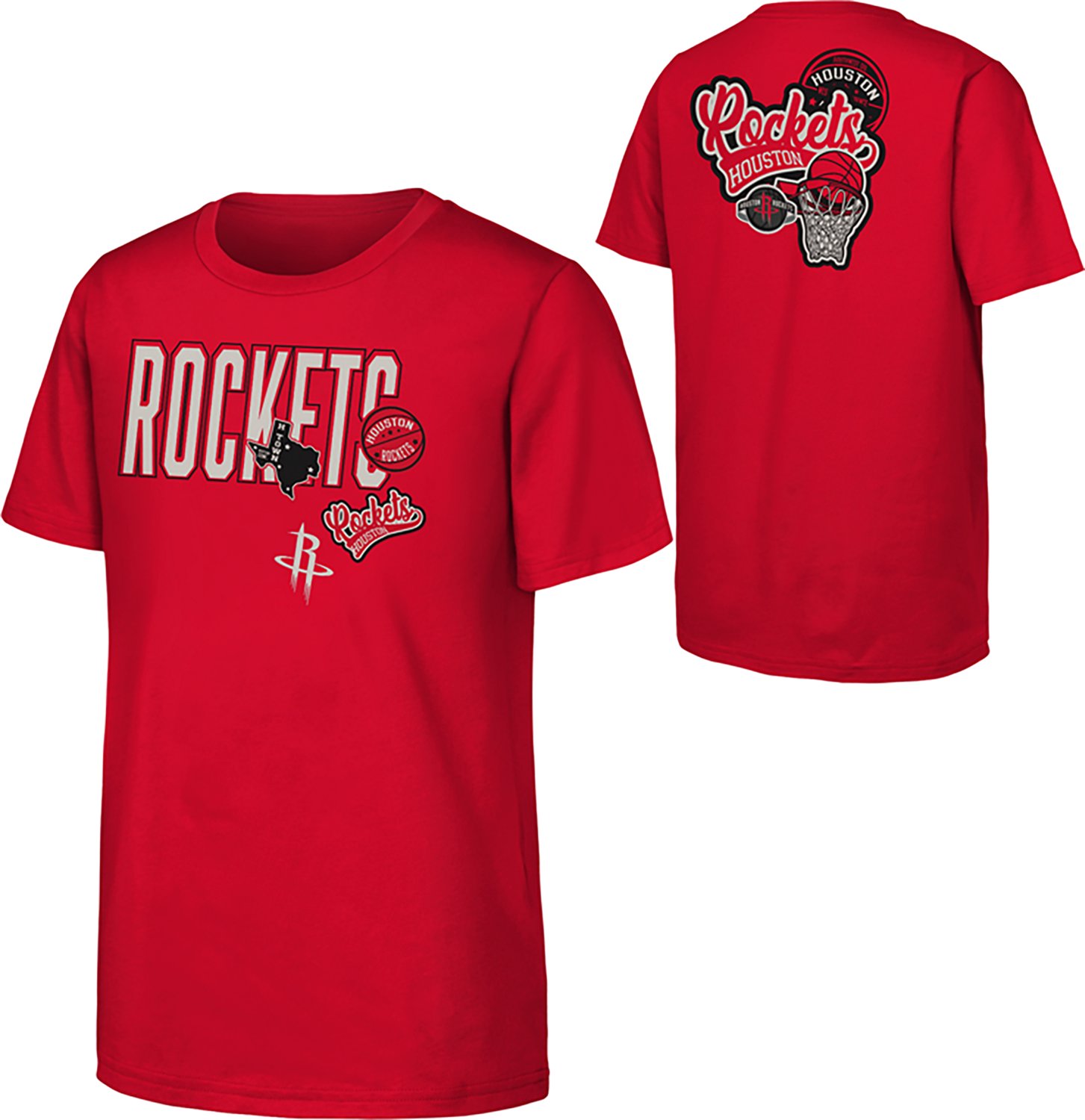 Outerstuff Youth's Houston Rockets Patches Graphic T-shirt - view number 3