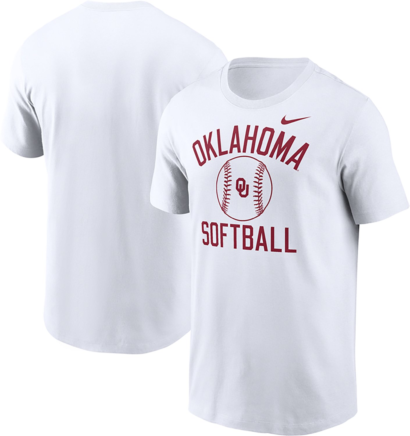 Nike Men's Oklahoma Sooners Arch Softball Short Sleeve T-shirt - view number 3