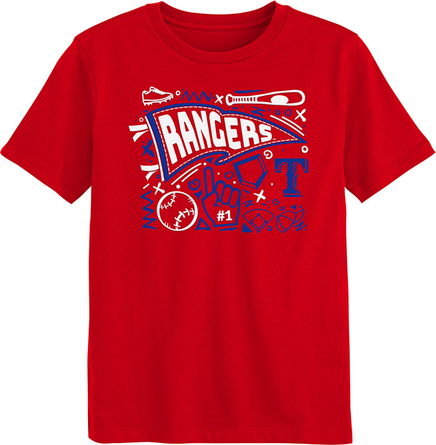 Outerstuff Boys' 4-7 Rangers Ball Park Fun T-shirt