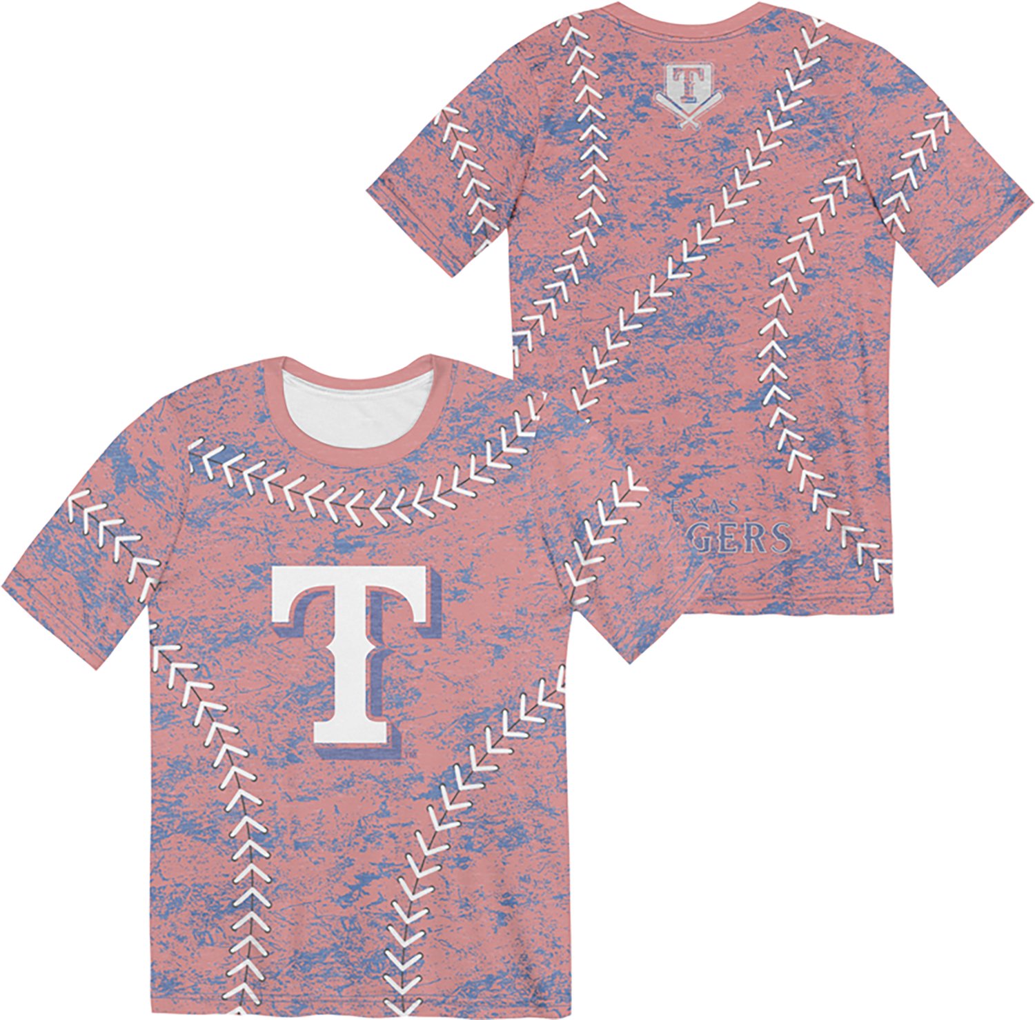 Outerstuff Boys' 4-7 Rangers Slide Score Bold Sublimated T-shirt - view number 3