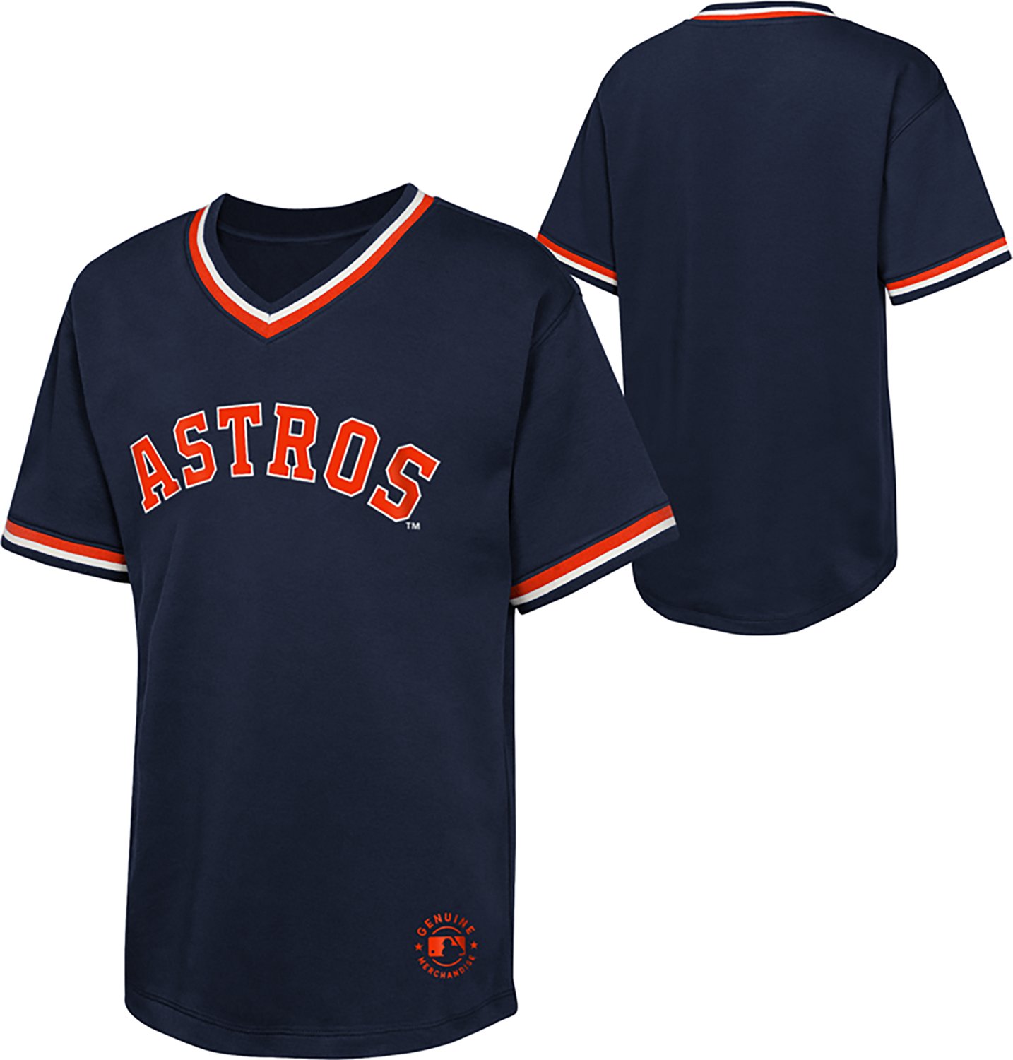 Outerstuff Boys' 4-7 Astros Relief Pitcher Colorblock V-neck T-shirt - view number 3
