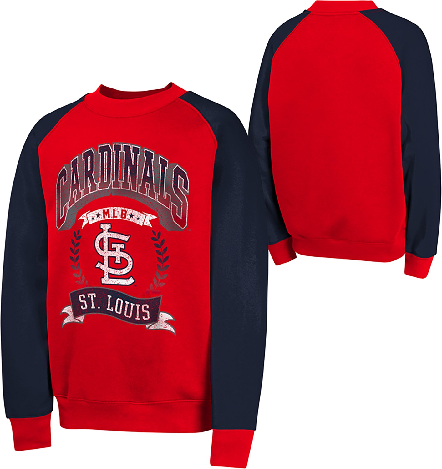 Outerstuff Boys' St. Louis Cardinals Bullpen Fleece Crew Sweatshirt - view number 3