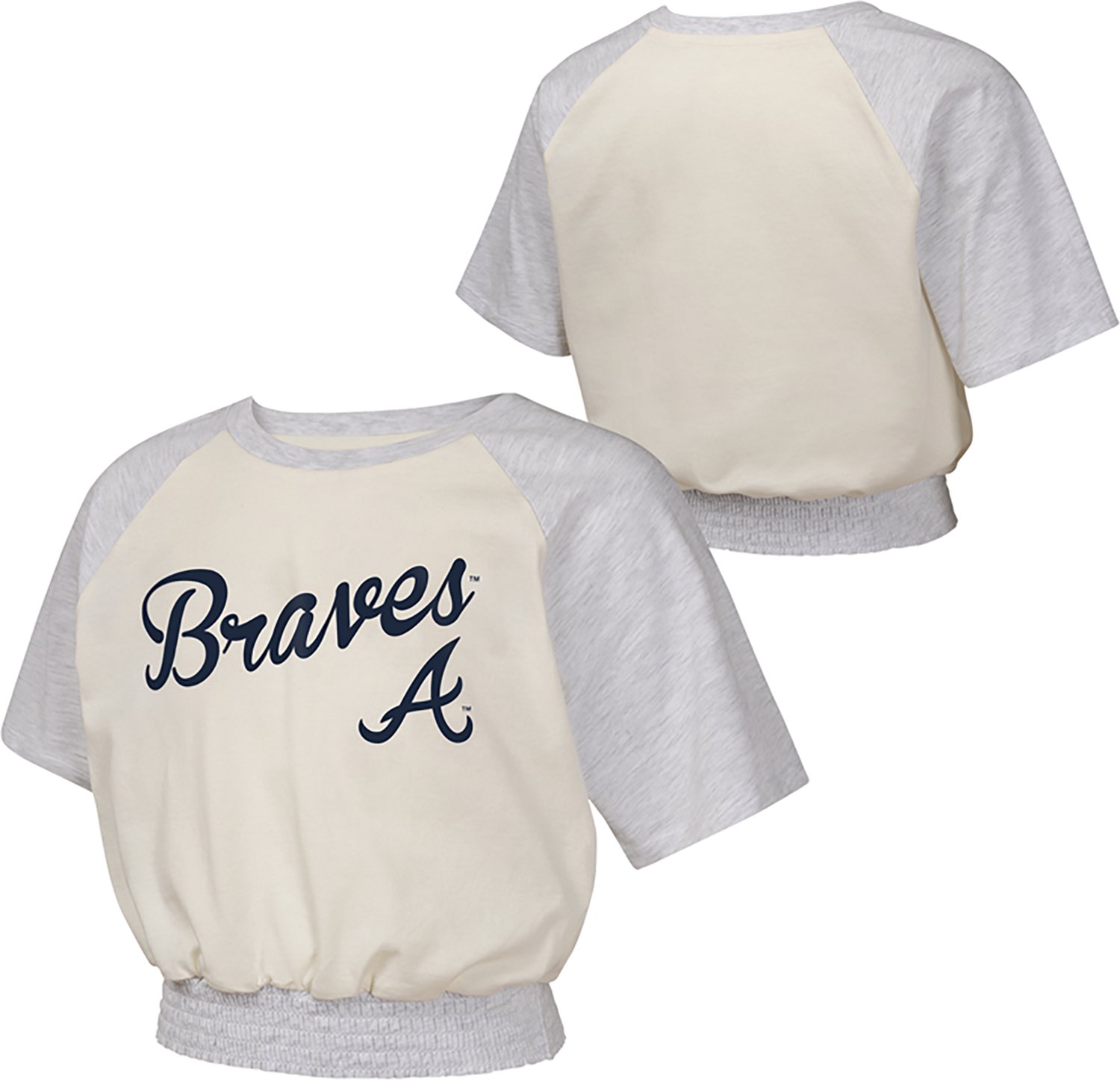 Outerstuff Girls' Braves Curve Ball Fashion T-shirt - view number 3