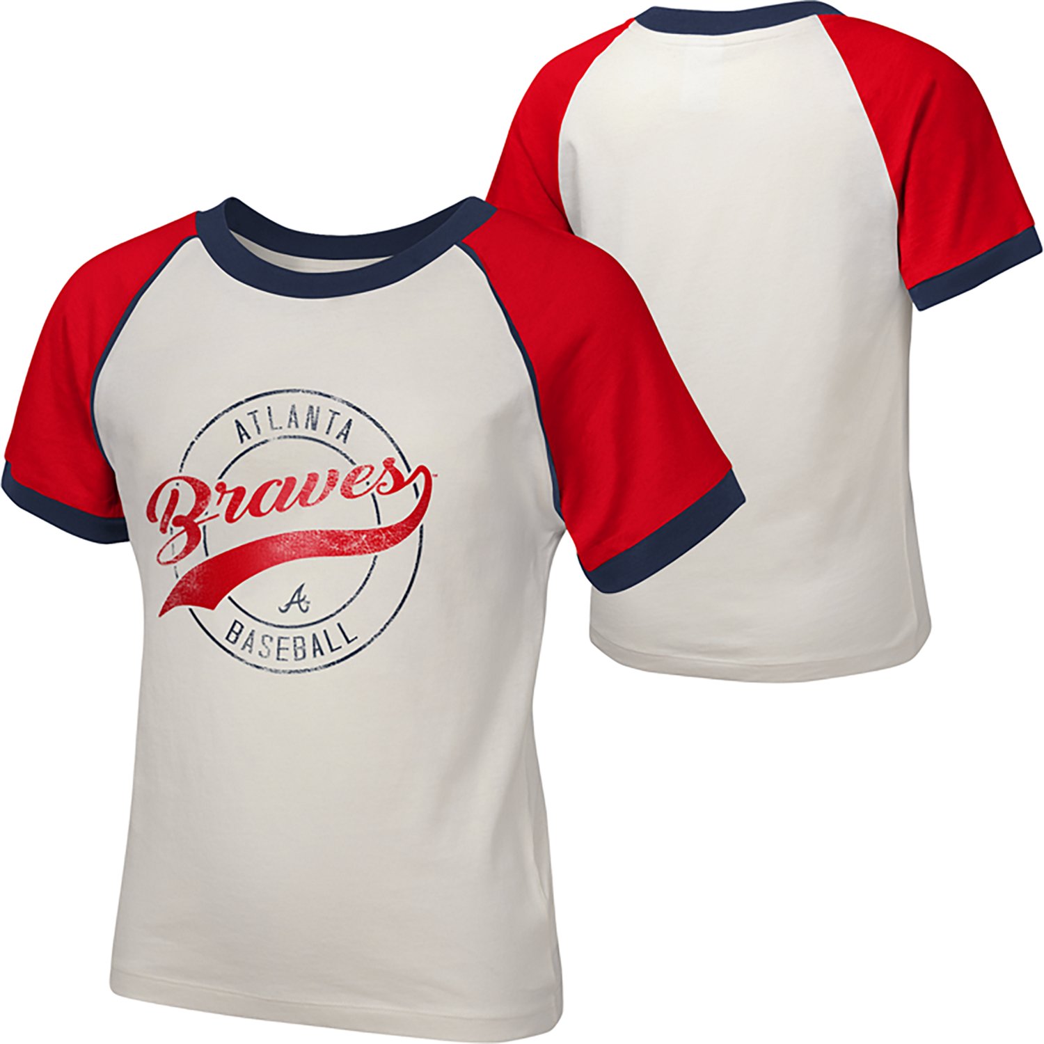 Outerstuff Girls' Braves Game Time Fashion Crew Neck T-shirt - view number 3