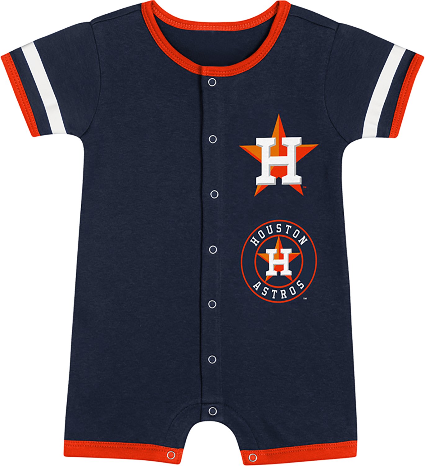 Outerstuff Infants' Houston Astros Double Hit Short Sleeve Coverall