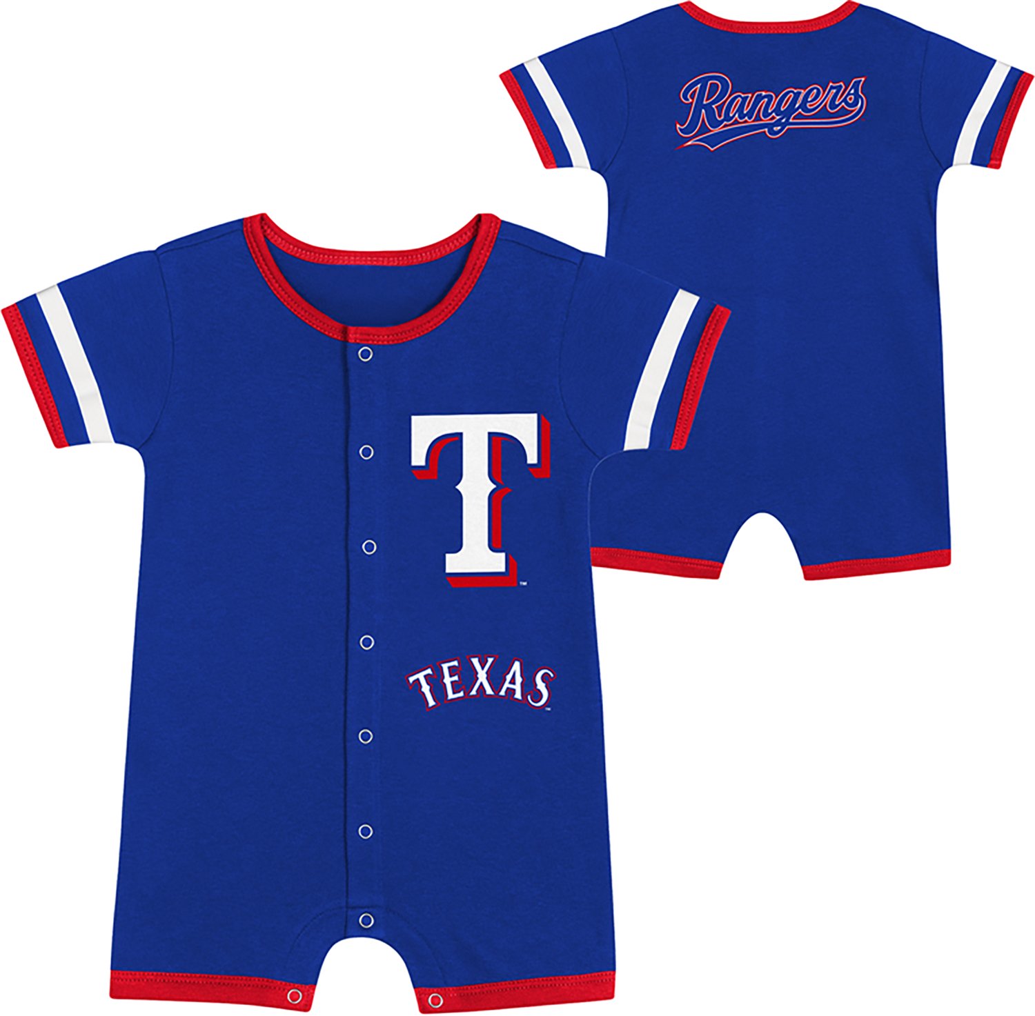 Outerstuff Infants' Texas Rangers Double Hit Short Sleeve Coverall - view number 3