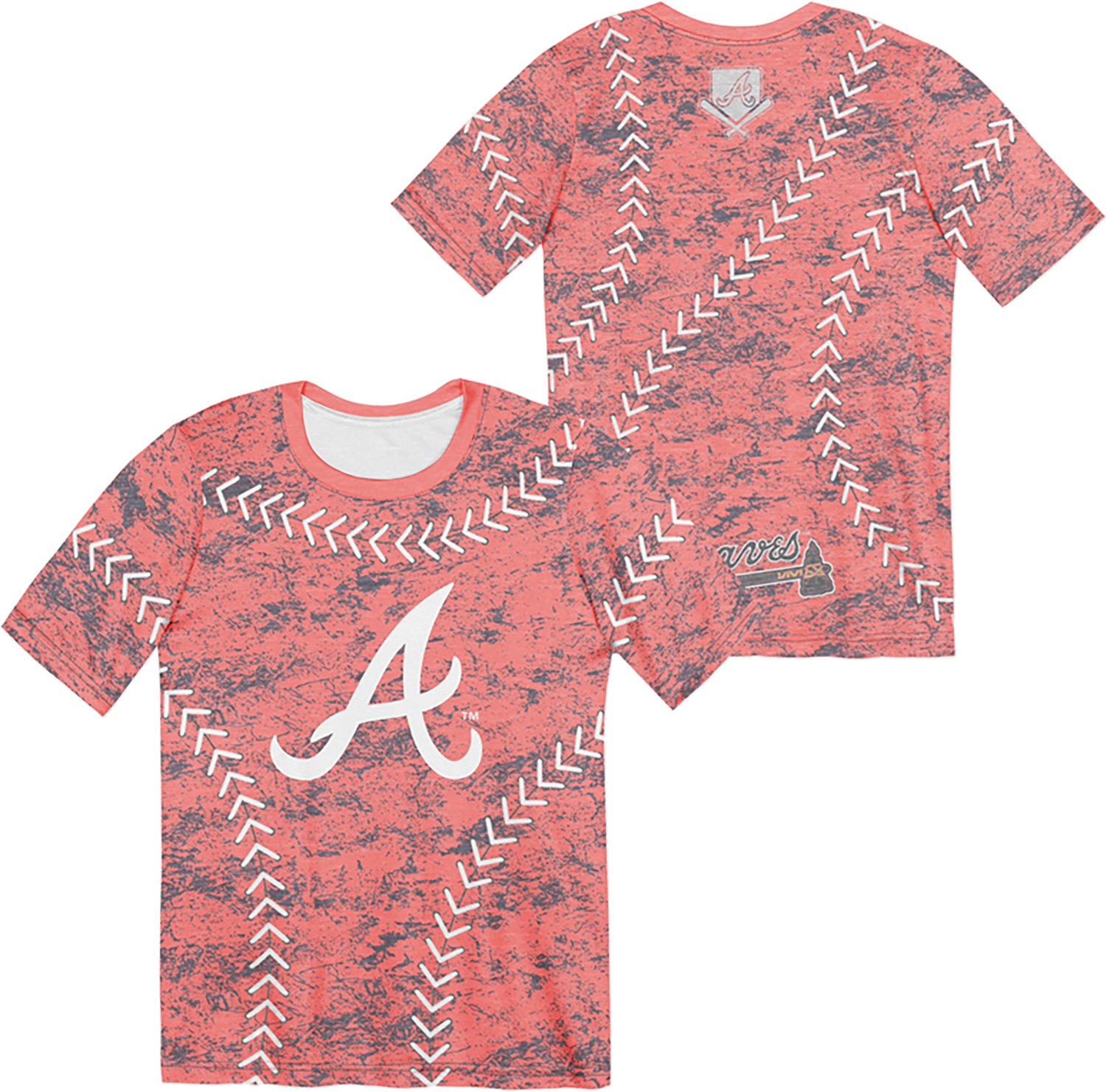 Outerstuff Toddlers' Braves Slide Score Bold Sublimated T-shirt                                                                  - view number 3