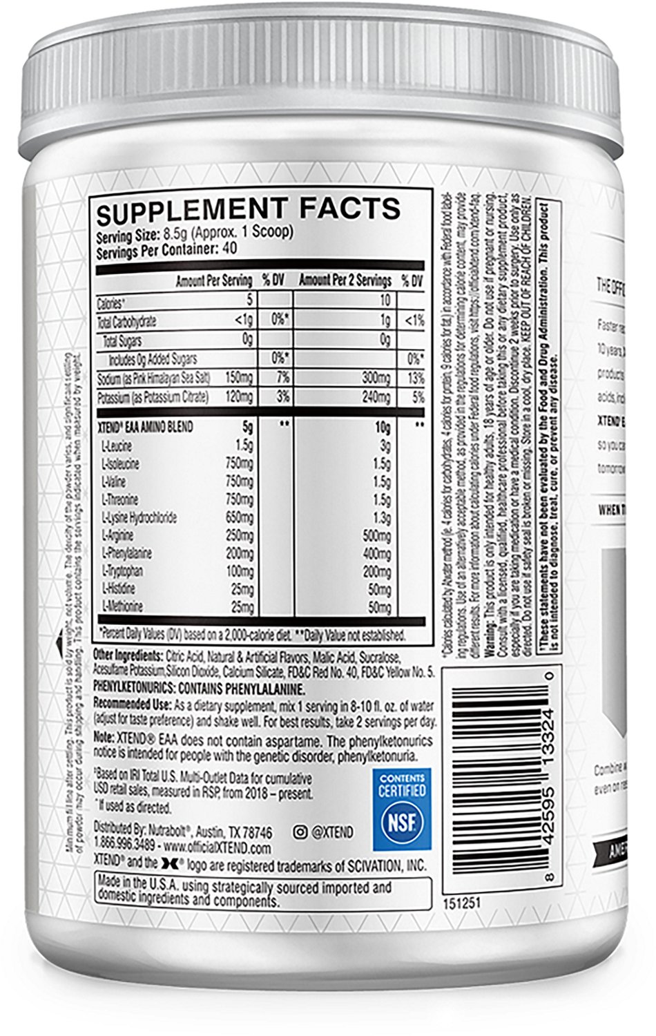 Scivation XTEND EAA Essential Amino Acids Powder - view number 2