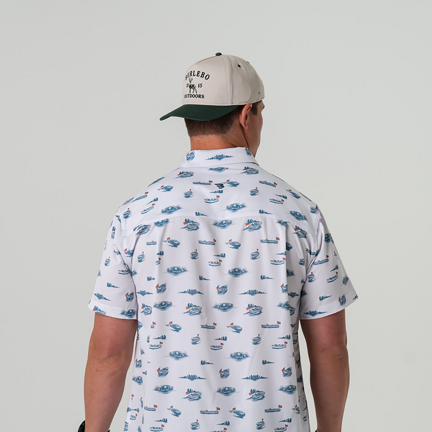 BURLEBO Men's Performance Button-Up Short Sleeve Shirt                                                                           - view number 2