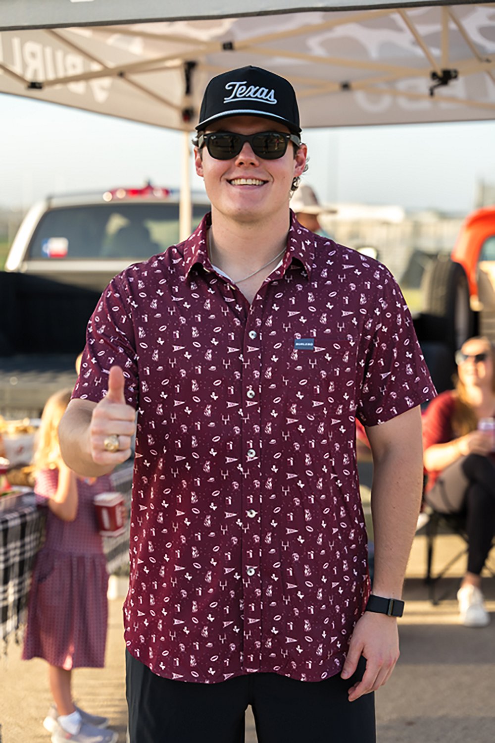 BURLEBO Men's Texas Pride Performance Button Up T-shirt                                                                          - view number 2