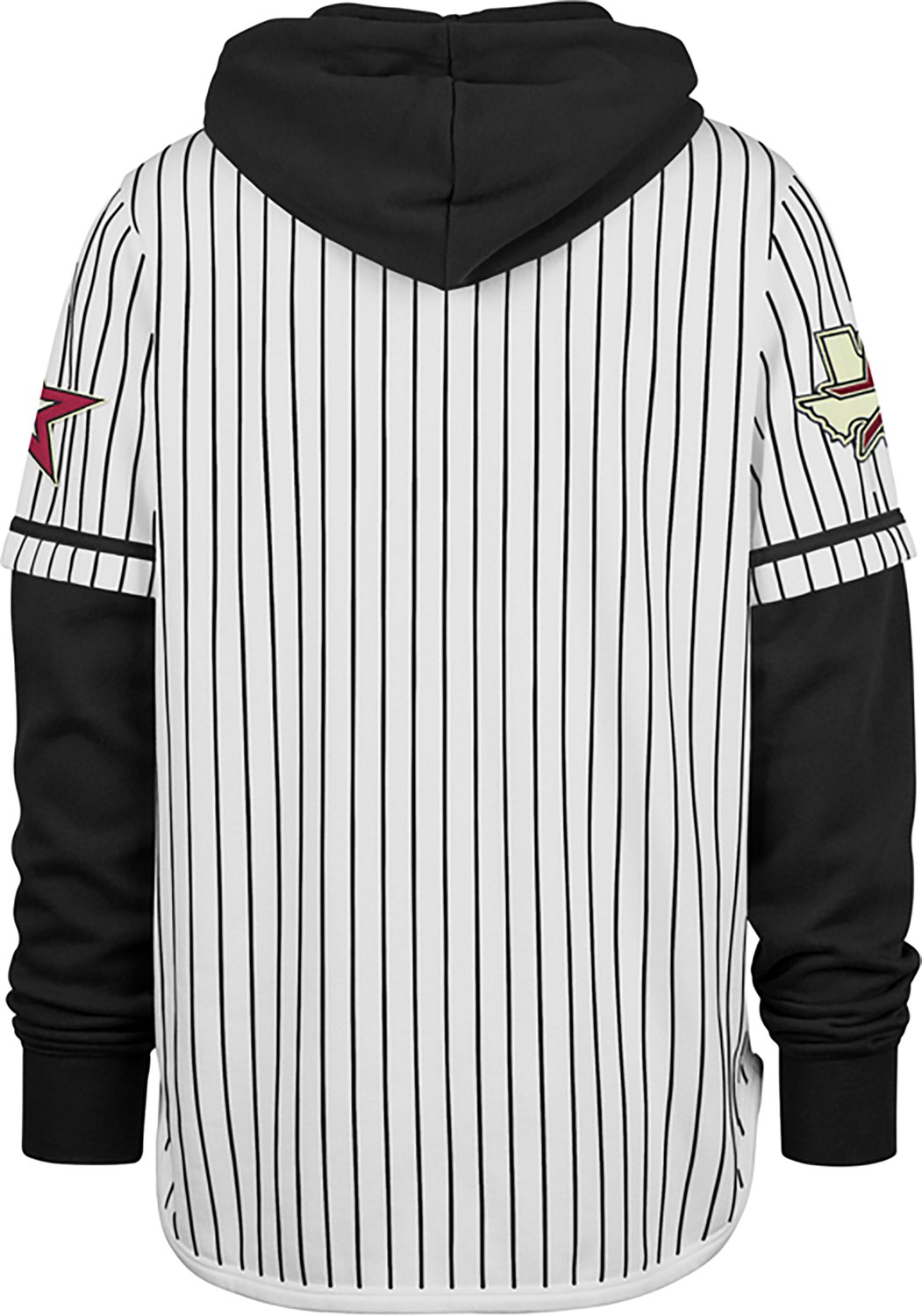 47 Brand Men's Astros Pinstripe Double Header '47 Shortstop Pullover - view number 2