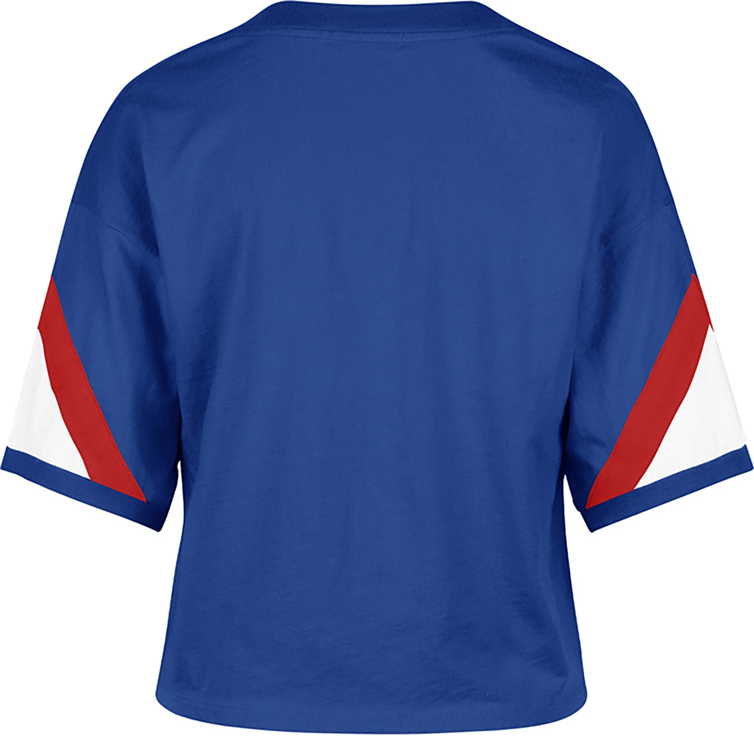 '47 Women's Rangers Wordmark Geo Cropped V-Neck T-shirt - view number 2