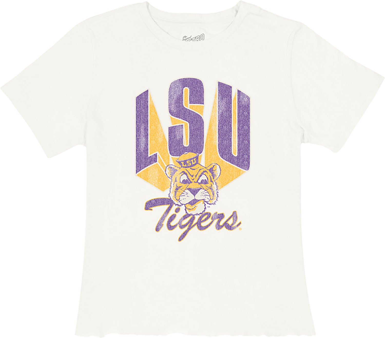 WILDCAT RETRO Women's LSU Tigers Retro Brand Vintage Crop Short Sleeve T-shirt - view number 2