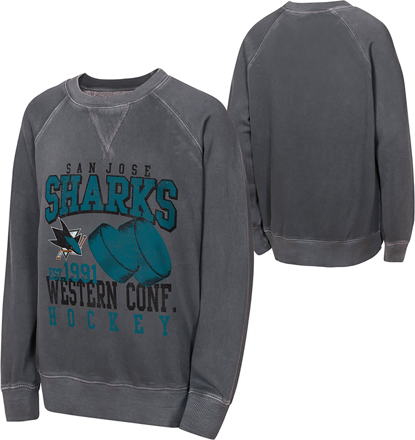 Outerstuff Boys' Dallas Stars Legendary Washed Long Sleeve Crew Sweatshirt - view number 1