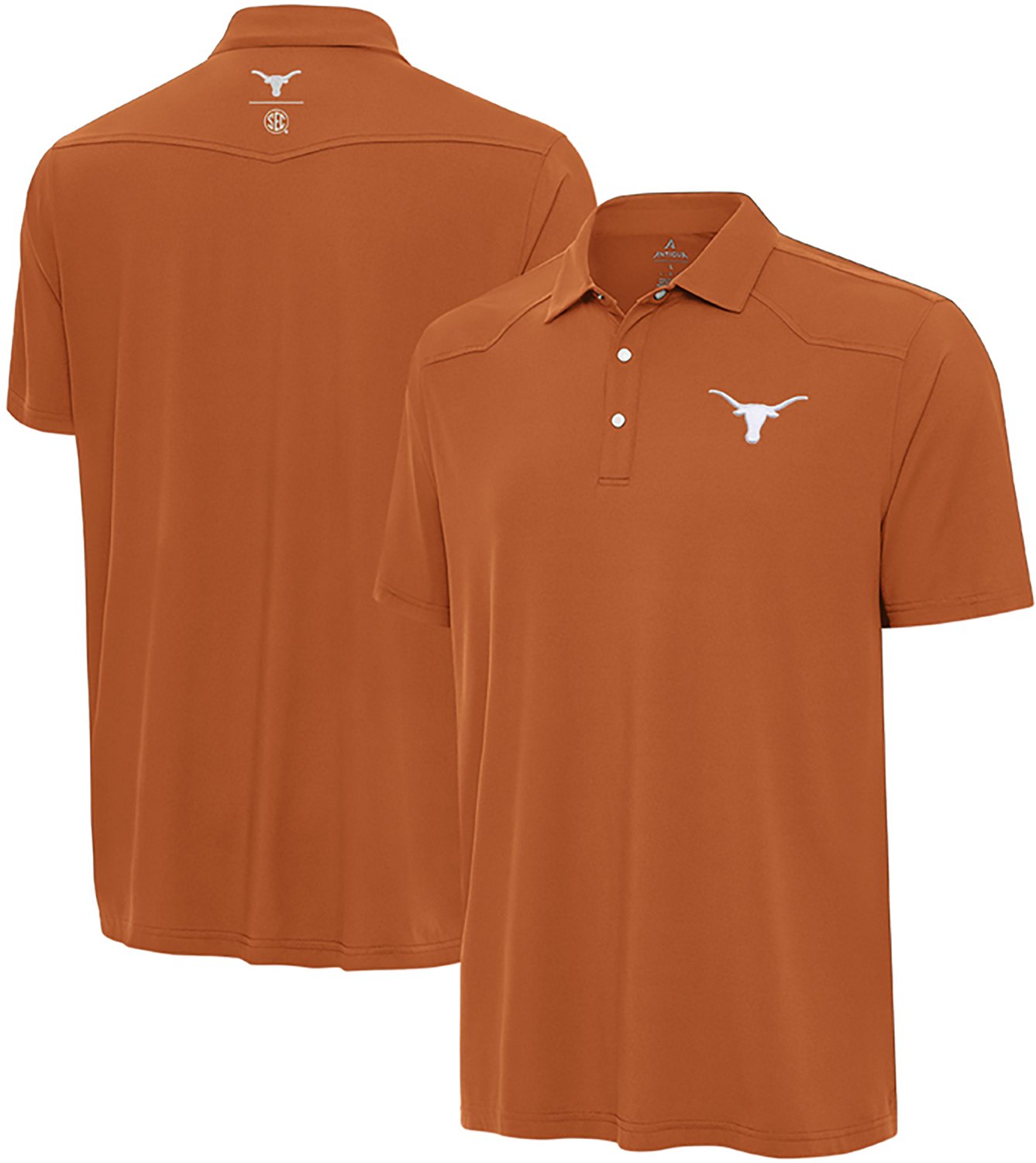 Antigua Men's Texas Longhorns SEC Western Polo Shirt - view number 1