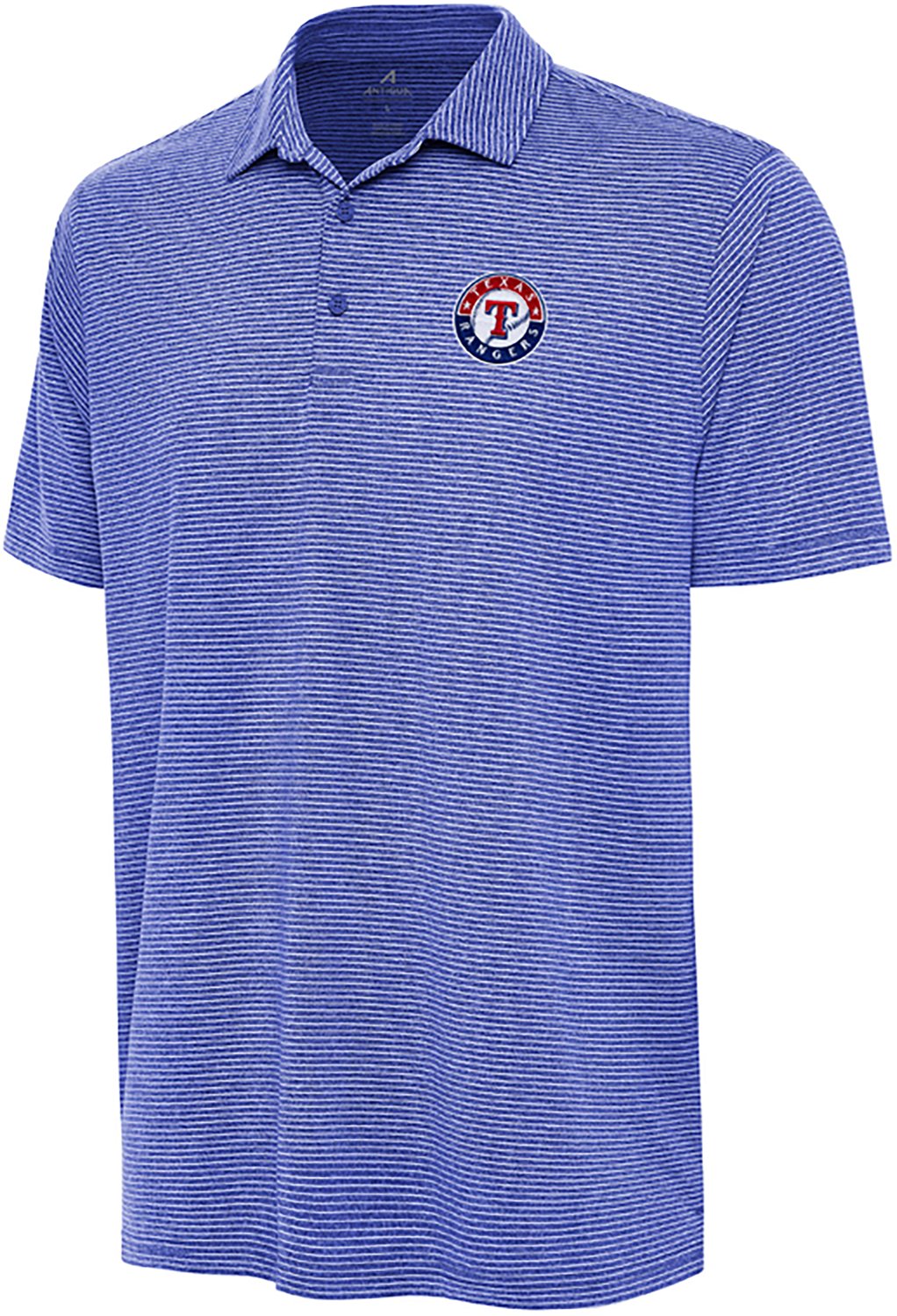 Antigua Men's Texas Rangers Scheme Short Sleeve Polo - view number 2
