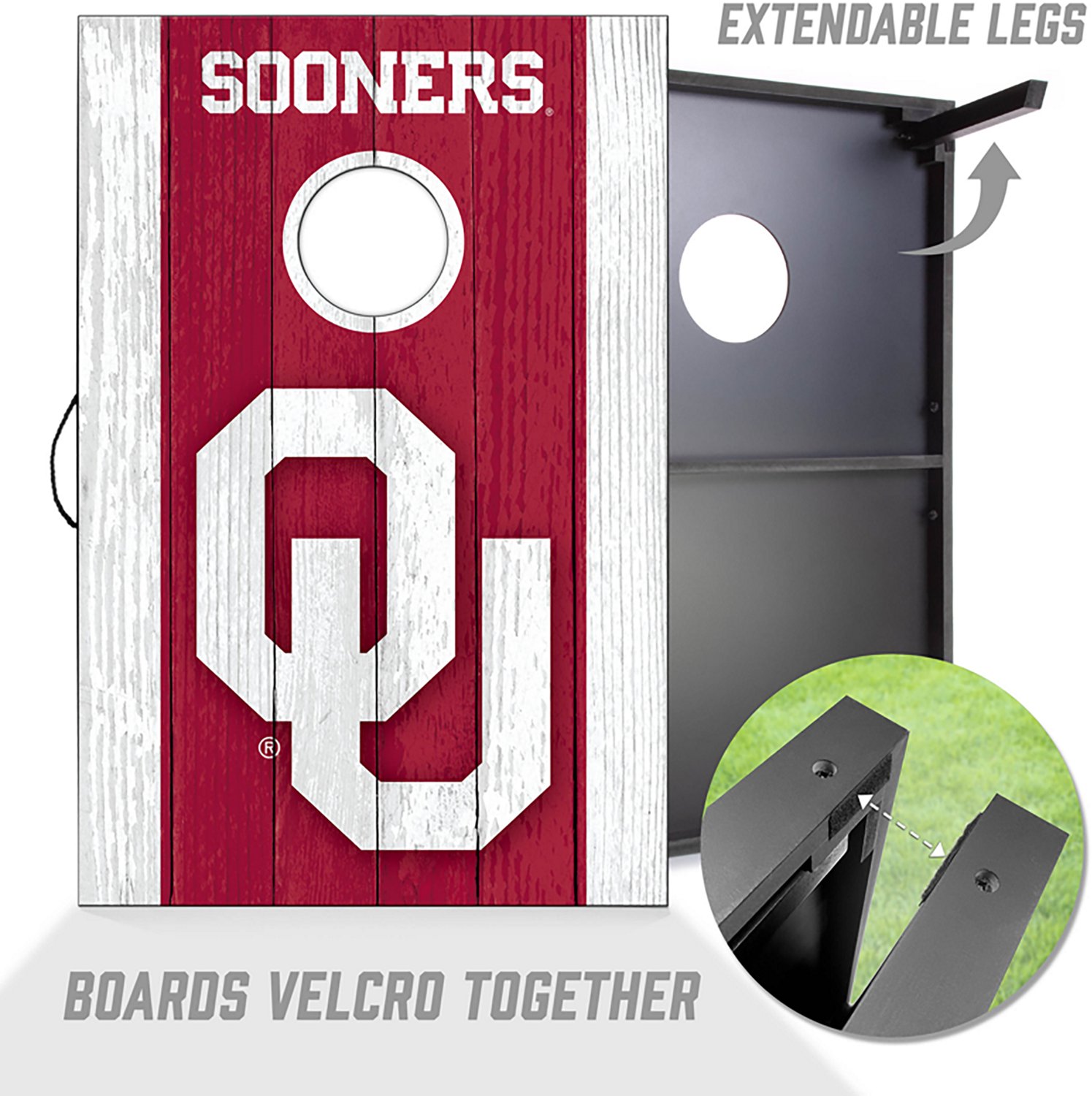 YouTheFan Oklahoma Sooners 2 ft x 3 ft MDF Cornhole Set - view number 4