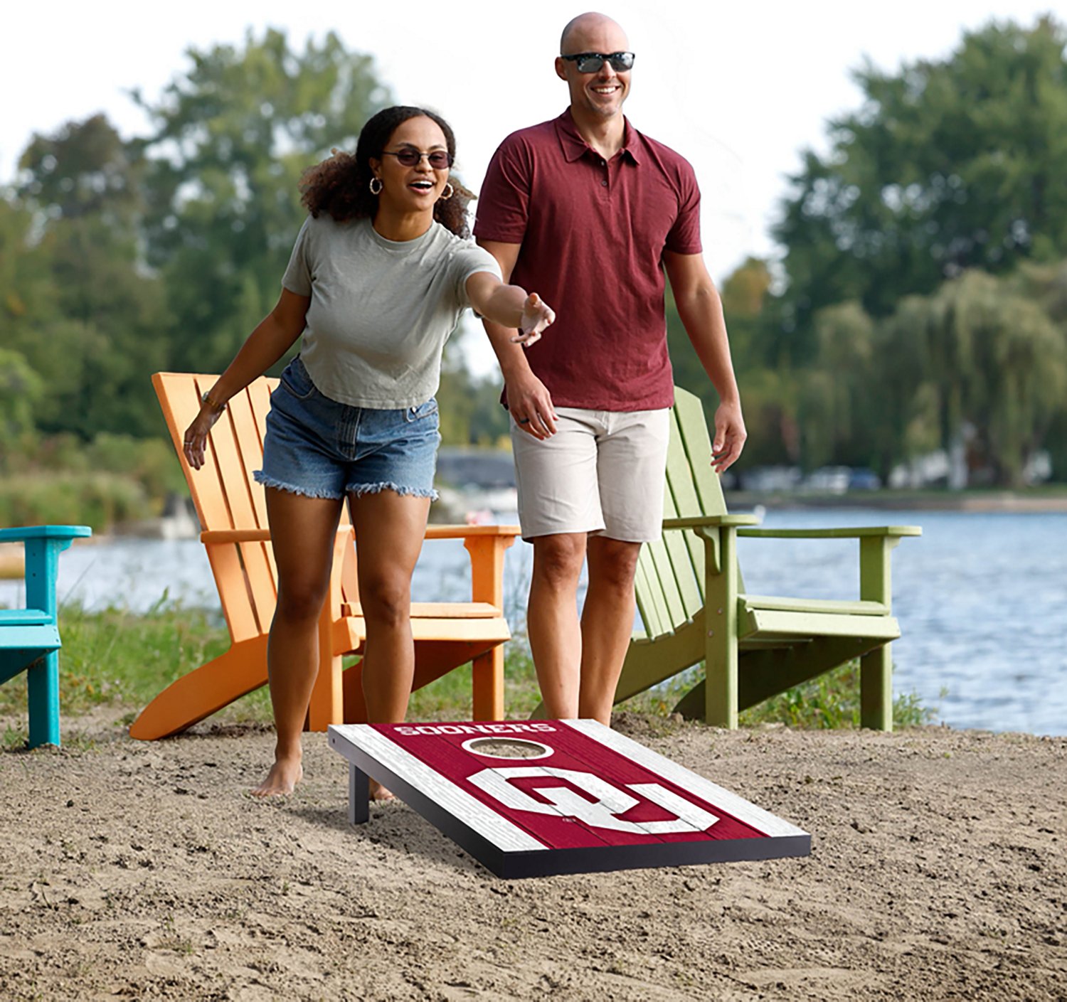 YouTheFan Oklahoma Sooners 2 ft x 3 ft MDF Cornhole Set - view number 6