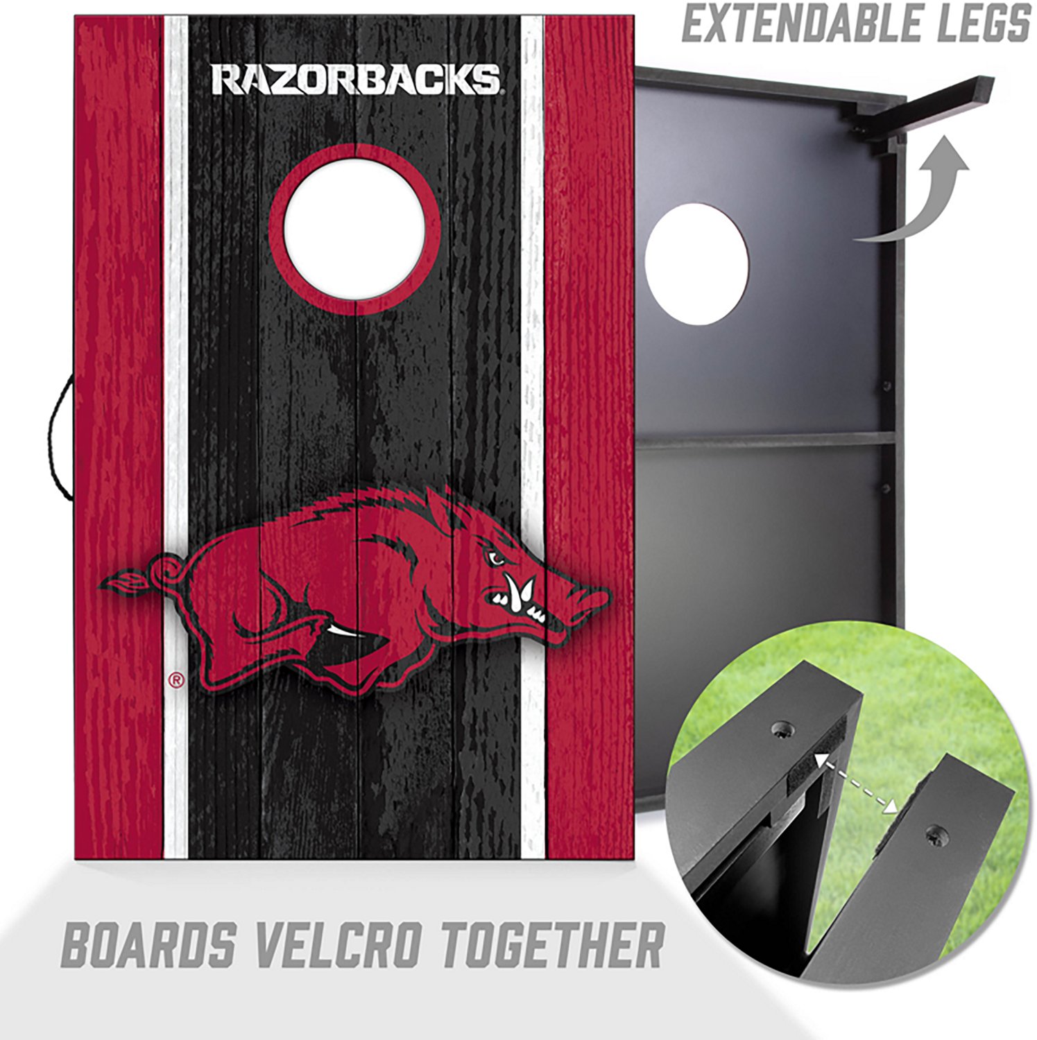 YouTheFan Arkansas Razorbacks 2 ft x 3 ft MDF Cornhole Set - view number 3
